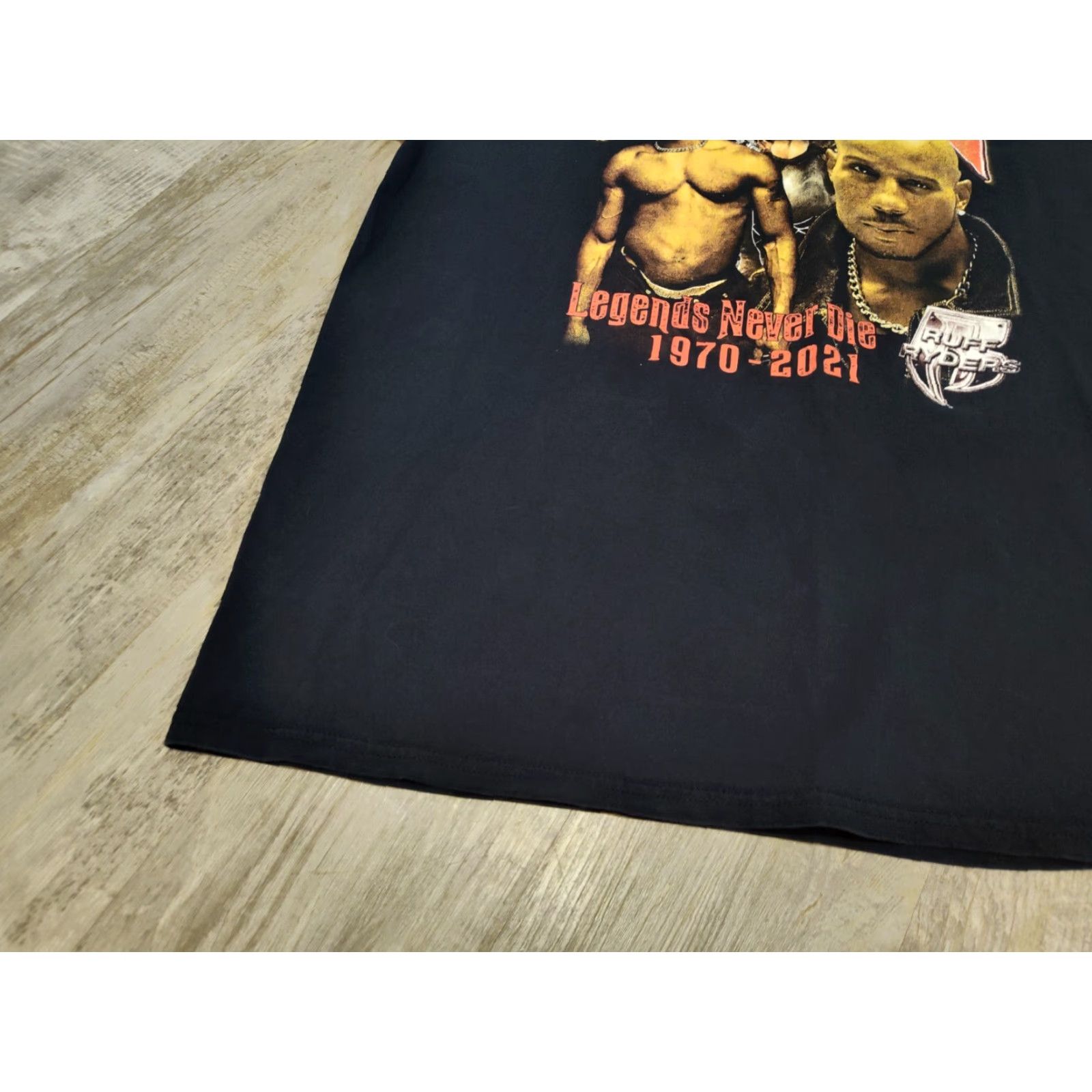 Fruit Of The Loom DMX Black T-Shirt Legends Never Die Rap Music 2XL Unisex Adults Size XXL / US 16-18 / IT 52-54 - 2 Thumbnail