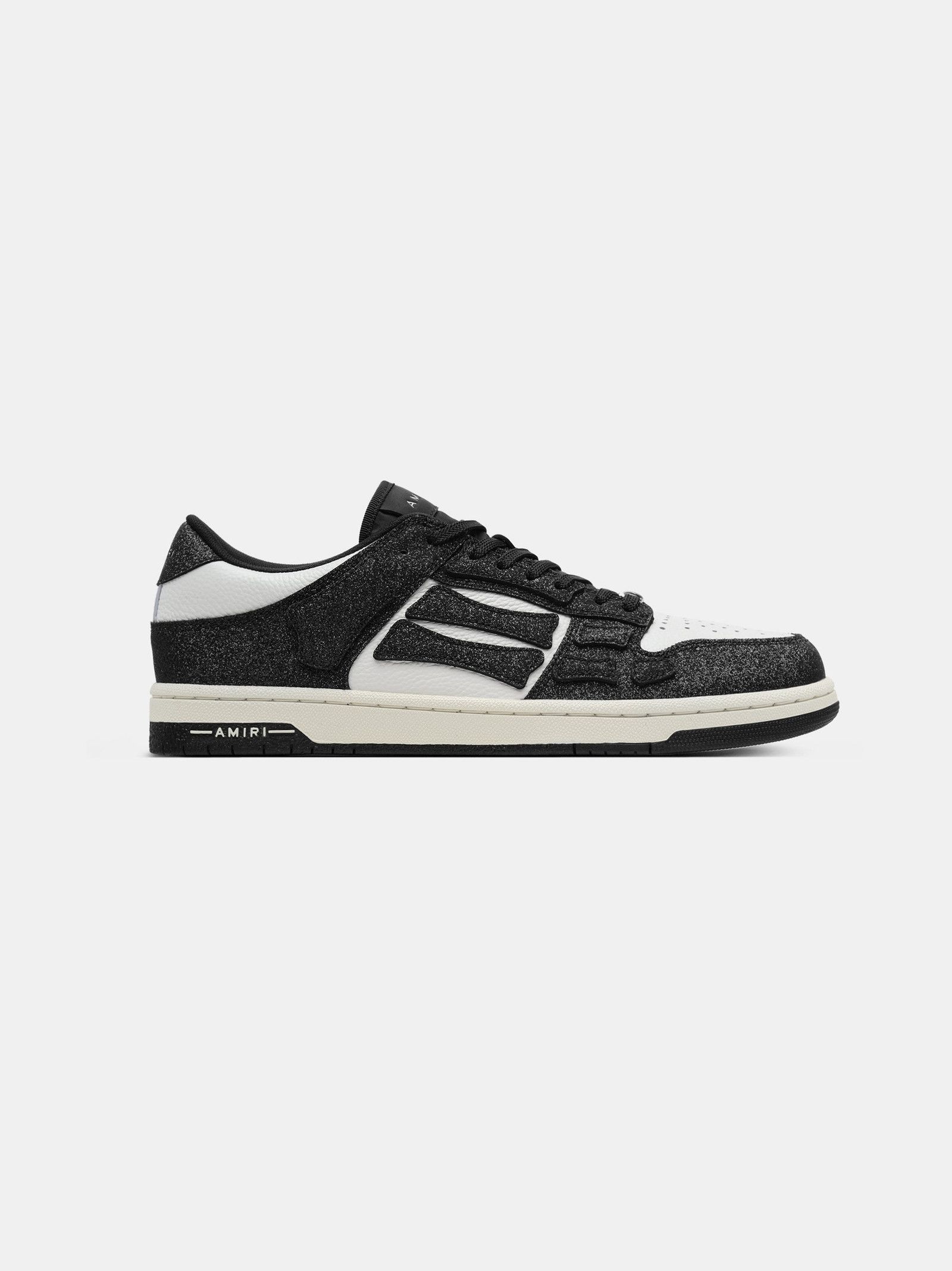 Amiri o1mle0426 Skelton Low-Top Sneakers in Black/White Size US 10 / EU 43 - 1 Thumbnail