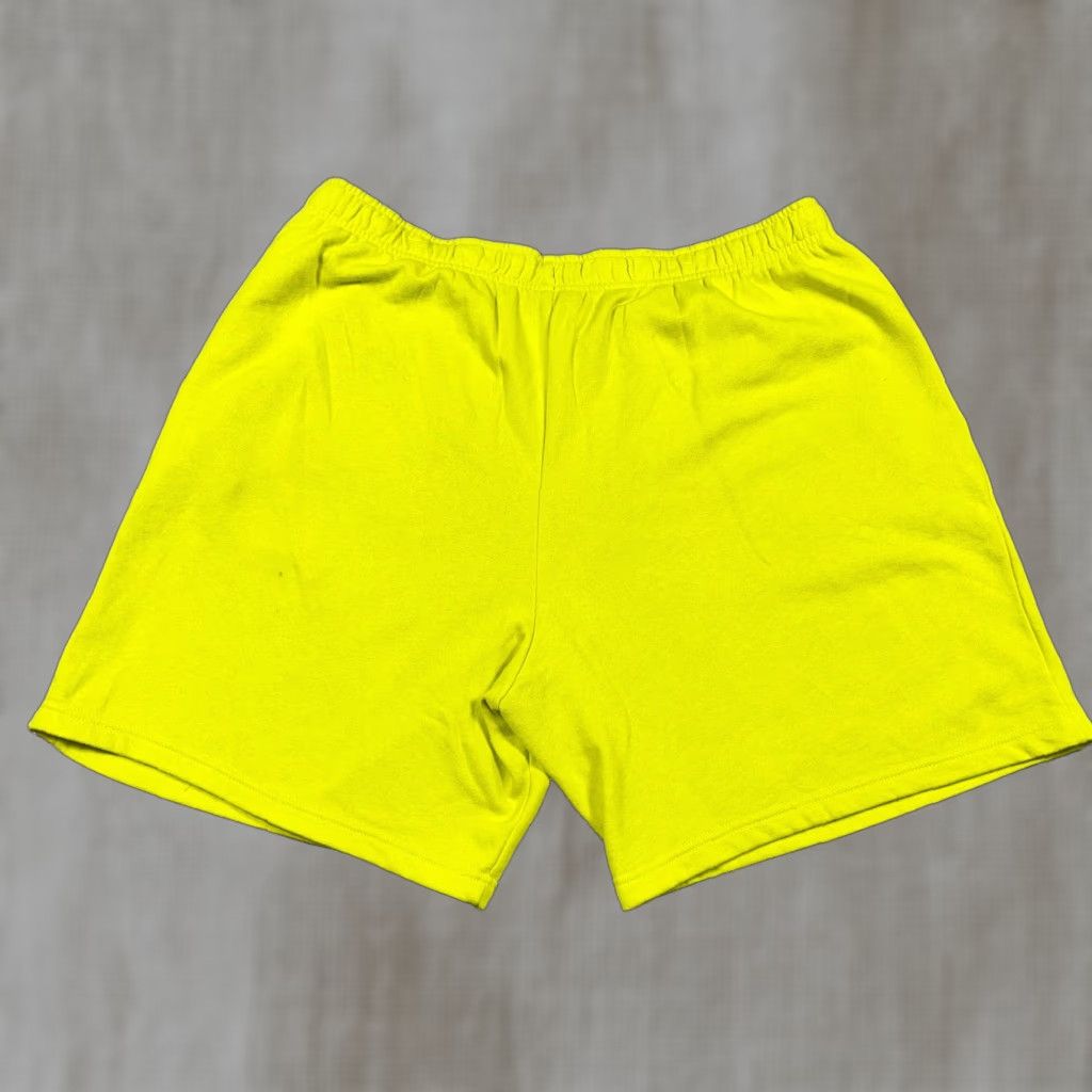 The North Face The North Face Sweat Shorts Men 2XL Yellow Neon Fleece Joggers Gym Training Shorts Size US 39 - 1 Thumbnail