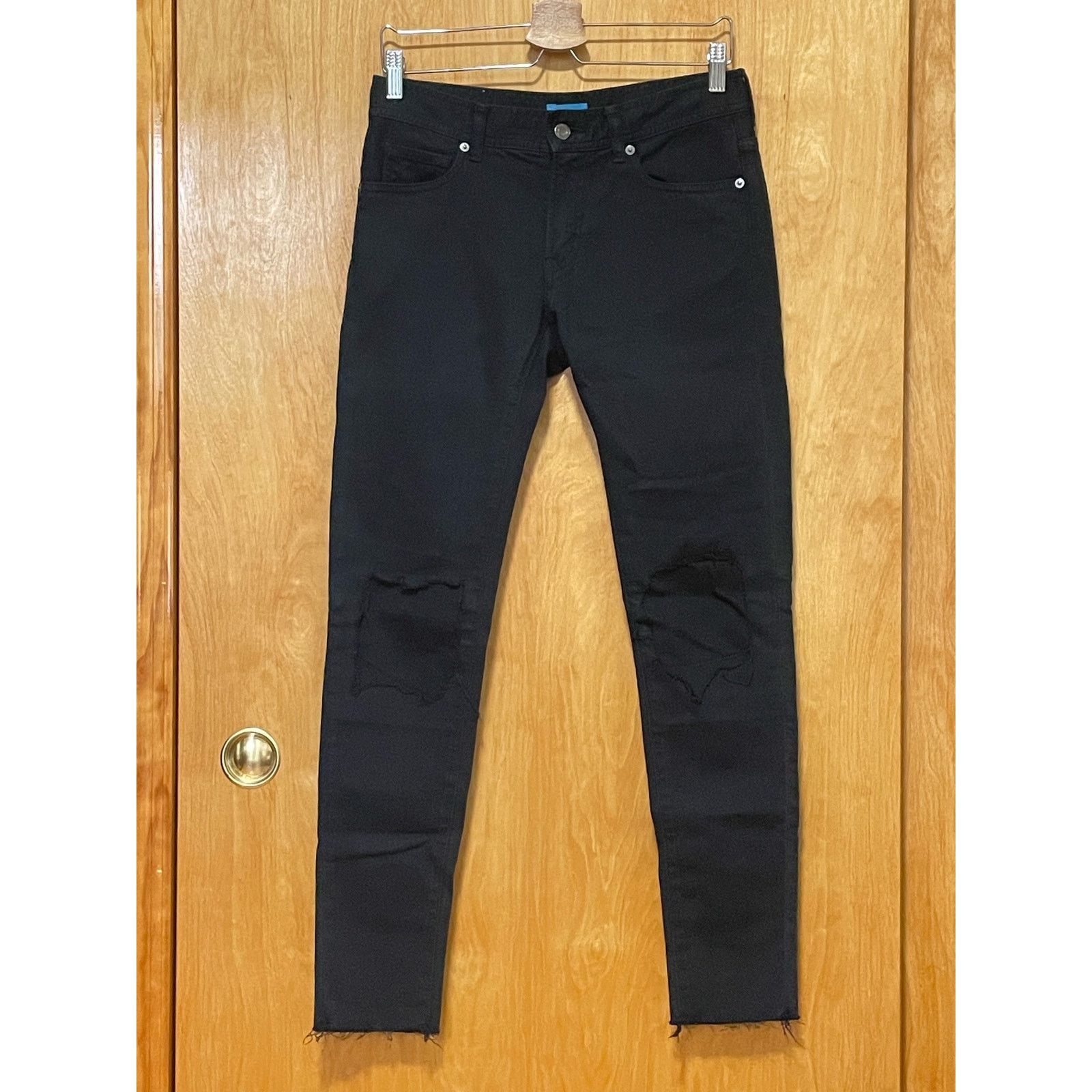 Undercover 17AW Undercover Black Distressed Raw Edge Skinny Jeans JP 2 Size 31" - 1 Thumbnail