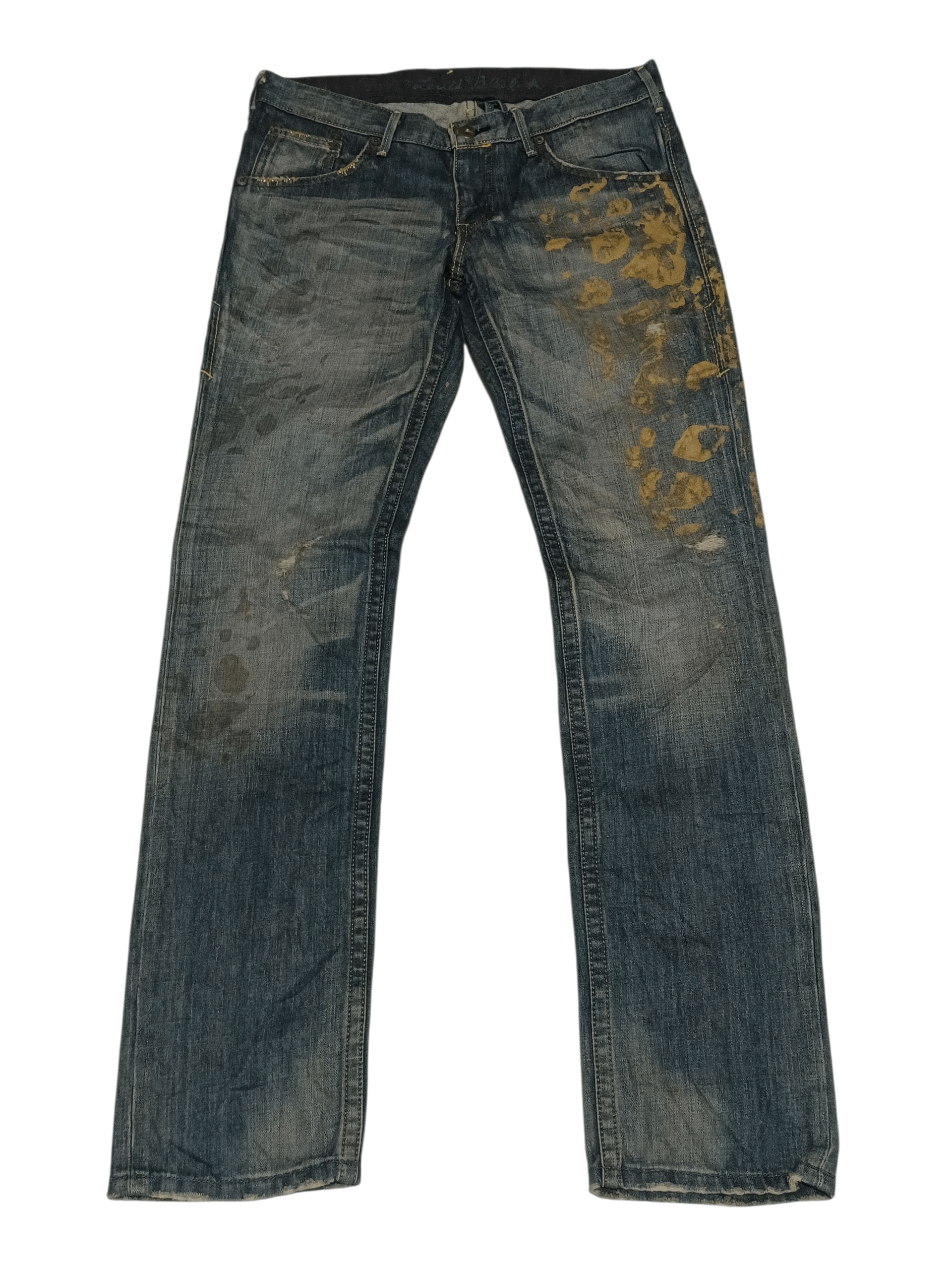 Levi's Levi's Black Star Slim Fit Low Rise Gold Paint Splash Size US 30 / EU 46 - 13 Thumbnail