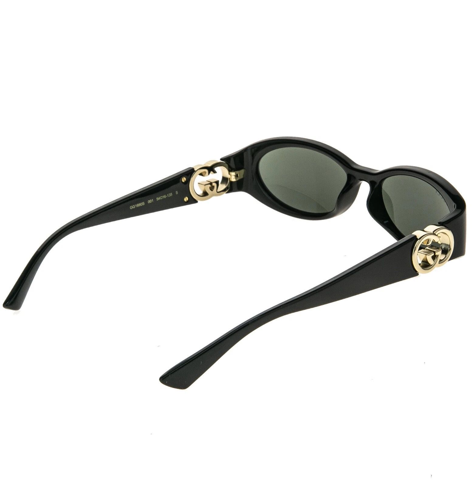Gucci GUCCI GG1660S Black Narrow 1660 GG Fashion Sunglasses 001 Size ONE SIZE - 7 Thumbnail