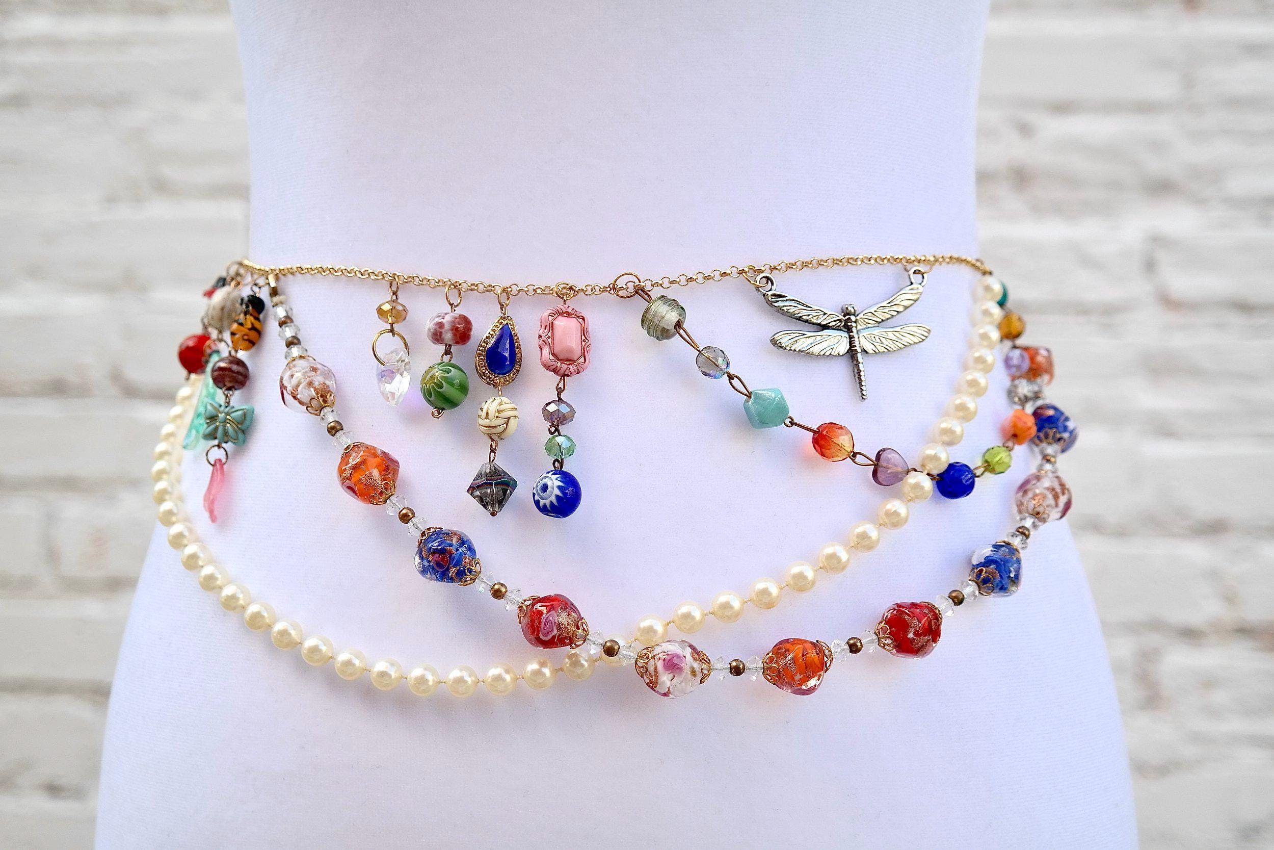 Handmade Colorful Moth Waist Chain Size ONE SIZE - 7 Thumbnail