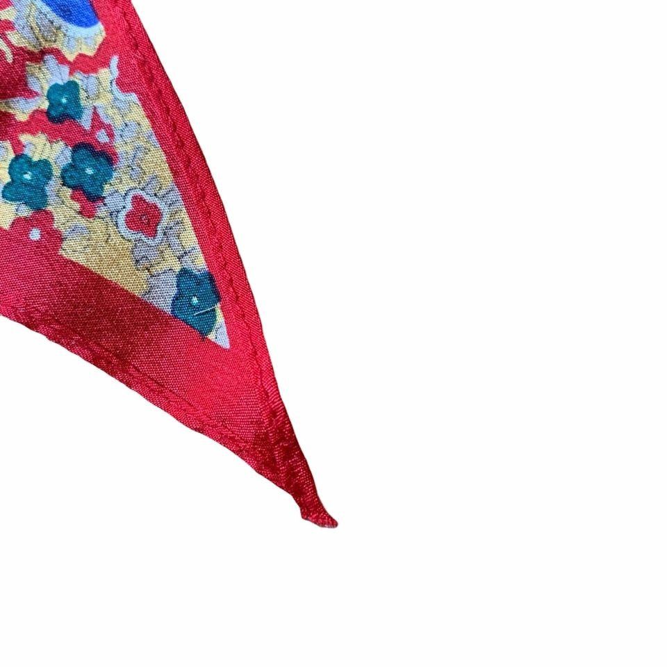 Vintage Vintage Echo Red Floral Paisley Novelty Eclectic Print Scarf Size ONE SIZE - 6 Thumbnail