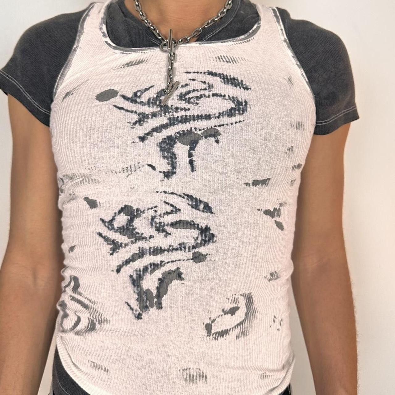 Hanes ASTROBOI Hanes 'Hawaii' White & Black Print Tank Top - Small Size US S / EU 44-46 / 1 - 7 Thumbnail