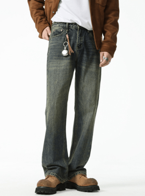 Japanese Brand × Jean Men's trendy washed distressed bamboo cotton flared jeans Size US 32 / EU 48 - 1 Thumbnail