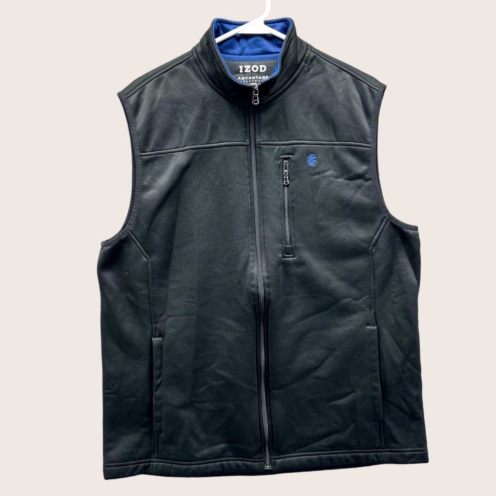 Izod IZOD Advantage Performance Vest Mens M Black Softshell Full Zip Pockets Vest Size US M / EU 48-50 / 2 - 1 Thumbnail