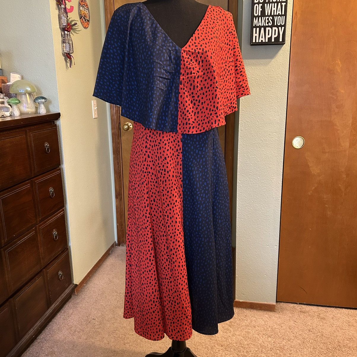 Other Derek Lam Collective color block red blue spotted capelet 44 Size M / US 6-8 / IT 42-44 - 1 Thumbnail