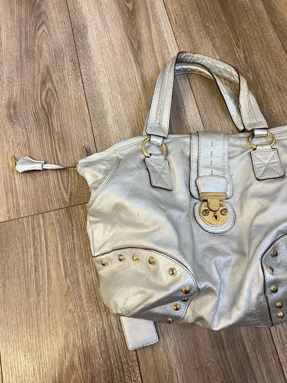 Dolce & Gabbana DOLCE & GABBANA Silver Leather Satchel Bag Size ONE SIZE - 11 Thumbnail
