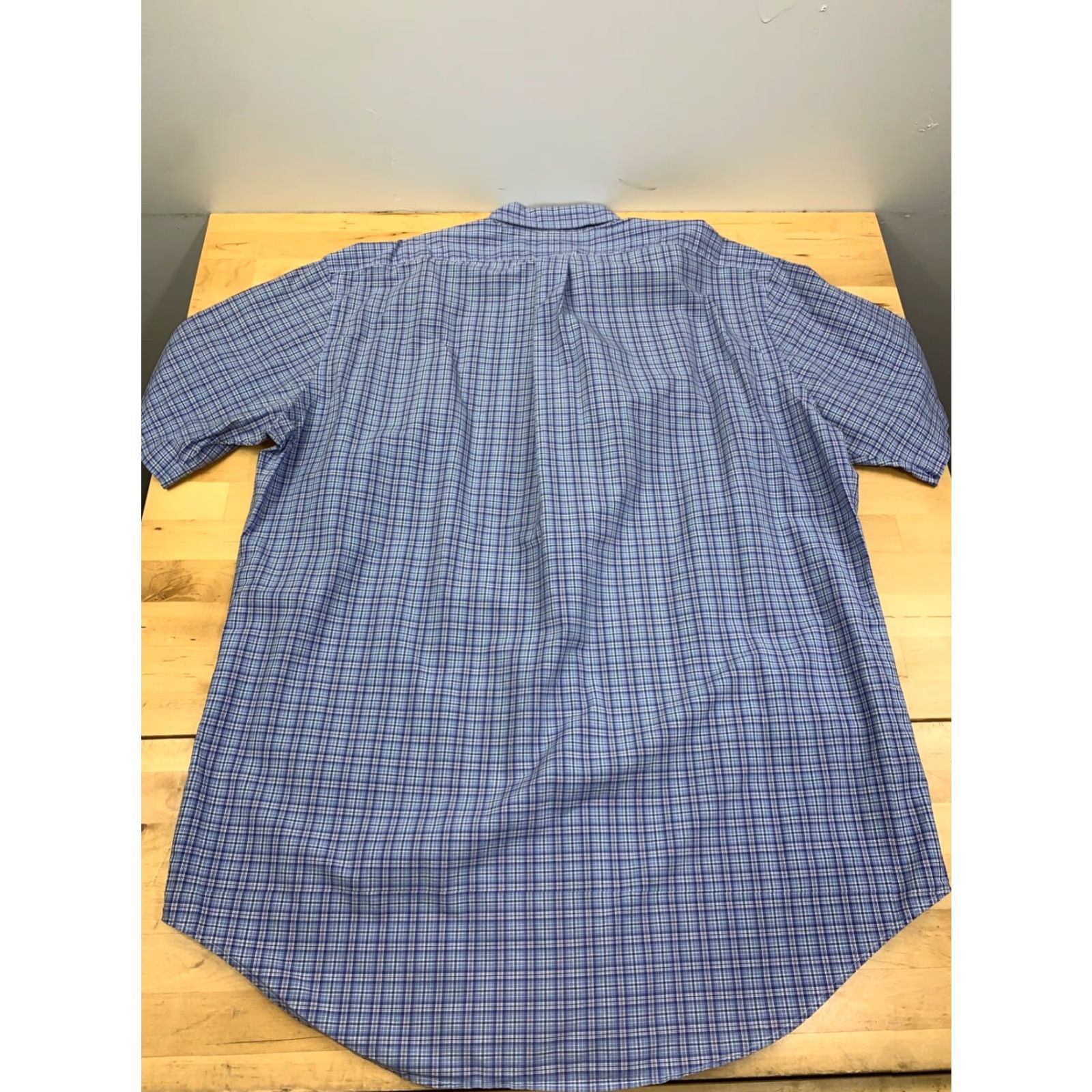 Ralph Lauren Ralph Lauren Shirt Mens L Blue Check Button Down Short Sleeve Classic Fit 10588 Size US L / EU 52-54 / 3 - 6 Thumbnail