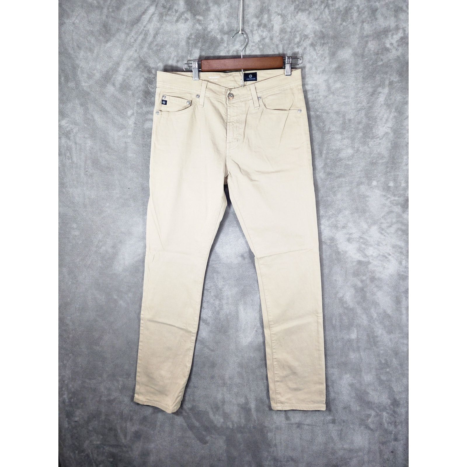 AG Adriano Goldschmied AG Everett Slim Straight Tan Pants 30X32 Size US 30 / EU 46 - 1 Thumbnail