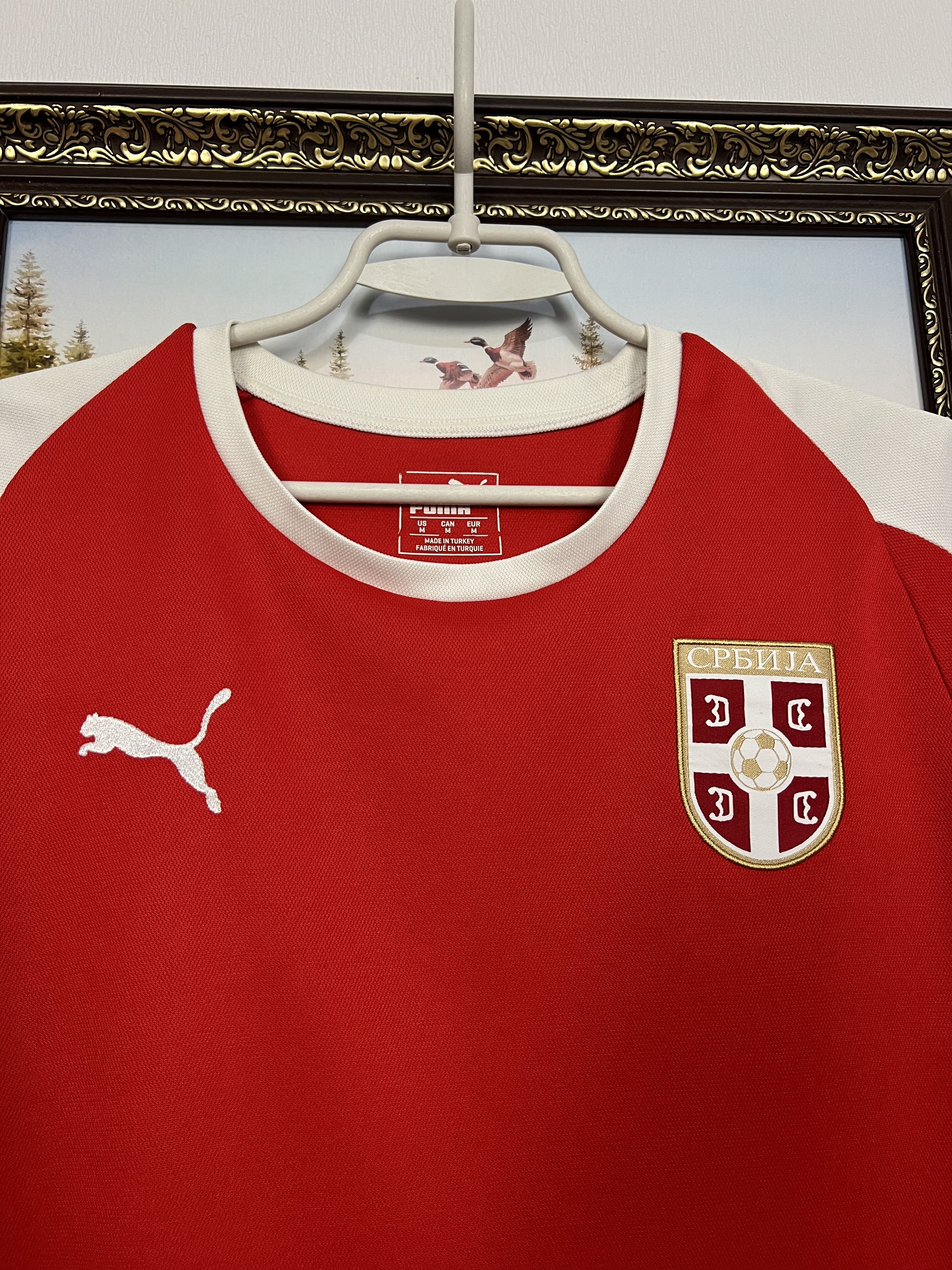 Puma Serbia Home football shirt Soccer Jersey National Trikot Size US M / EU 48-50 / 2 - 3 Thumbnail