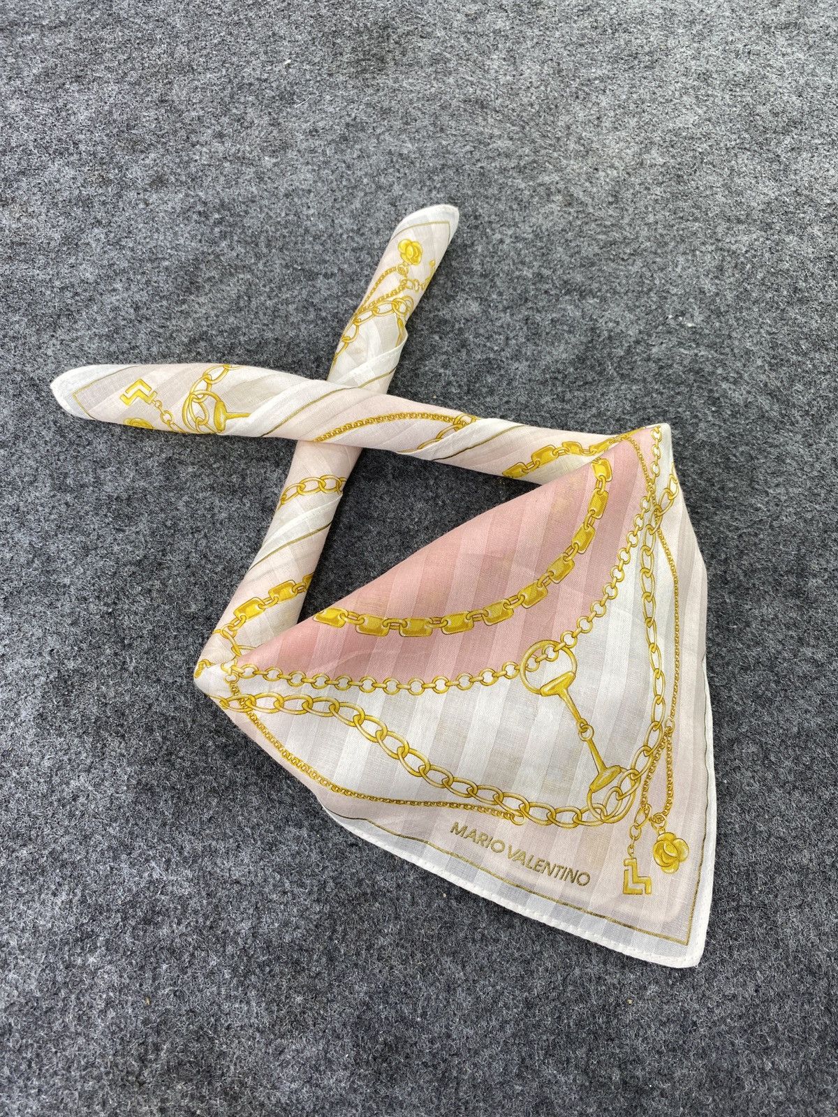 image of Italian Designers x Vintage Mario Valentino Handkerchief Neckerchief Bandana-B261, Men's