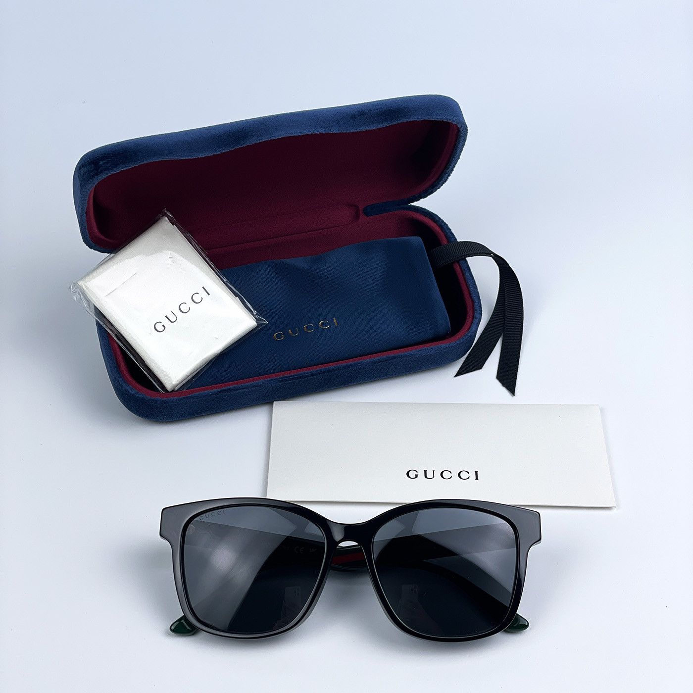 Gucci NEW GUCCI GG0417SK 001 Black Grey Gradient Square Sunglasses Size ONE SIZE - 9 Thumbnail