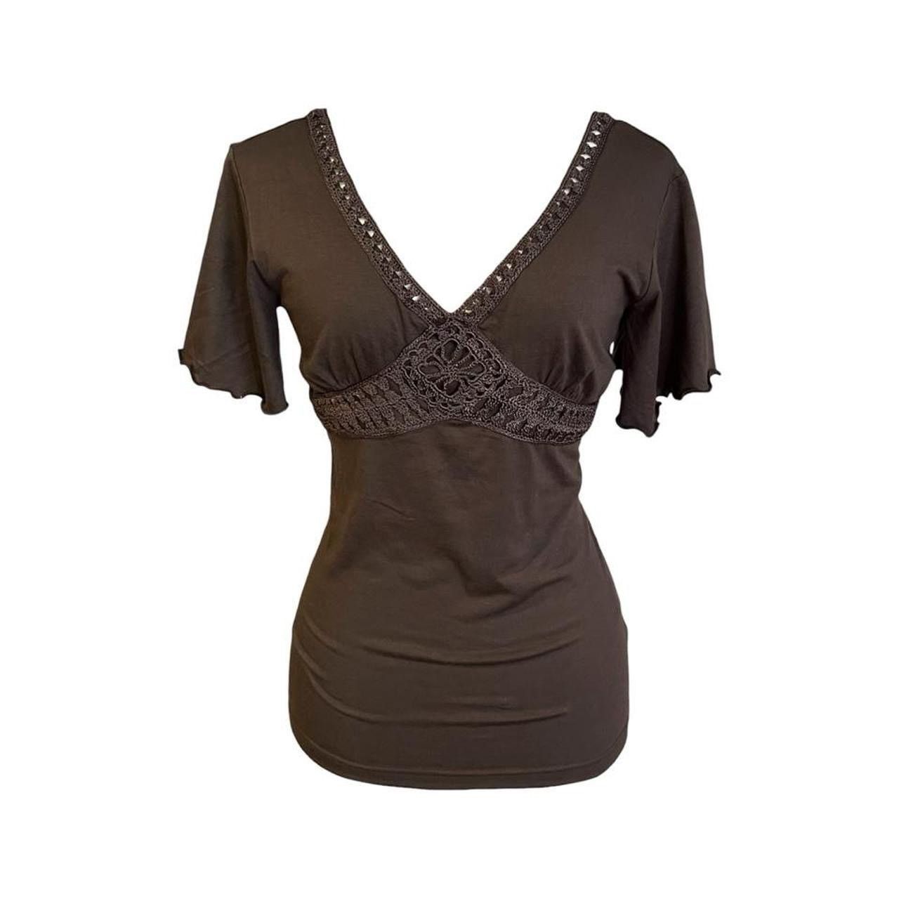 Other Vtg y2k Tuscan boho fairy cottagecore v-neck top Size M / US 6-8 / IT 42-44 - 1 Thumbnail