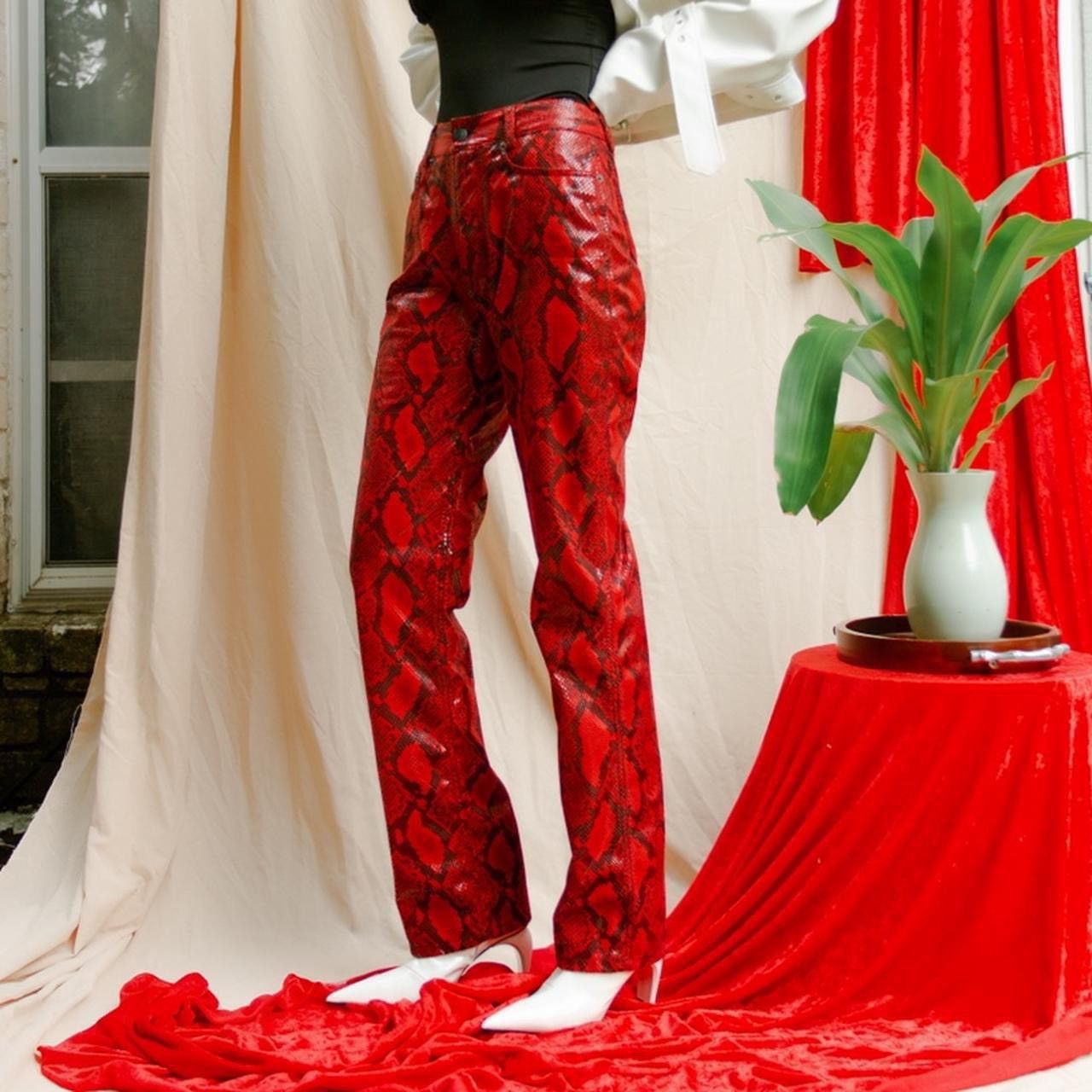 Maison Margiela NWT Maison Margiela Faux Python Snakeskin Trousers US 4 Size 27" / US 4 / IT 40 - 4 Thumbnail
