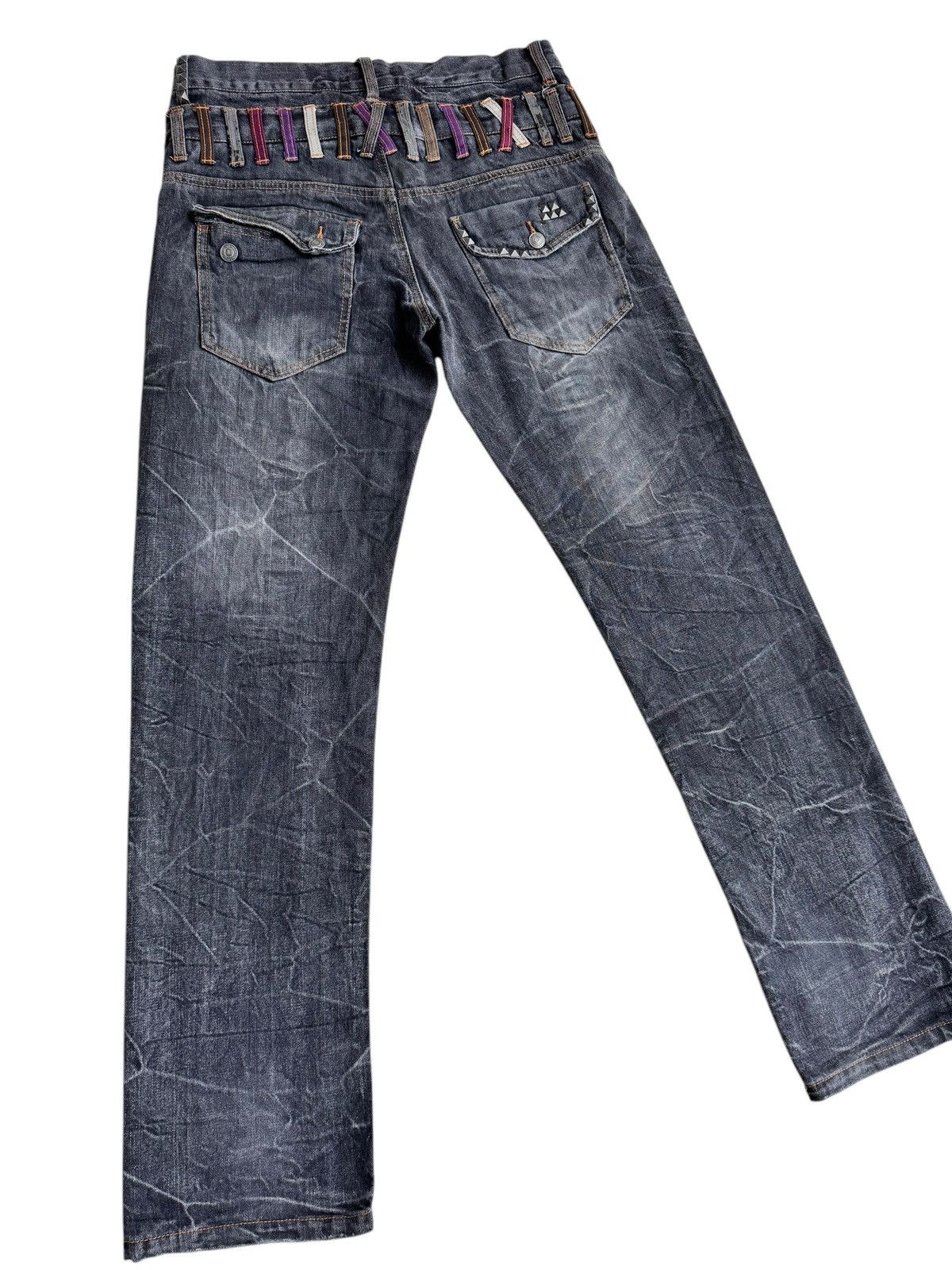 Japanese Brand 🔥Japanese Brand Nylaus Distressed Zipper Denim Jeans Size US 32 / EU 48 - 6 Thumbnail