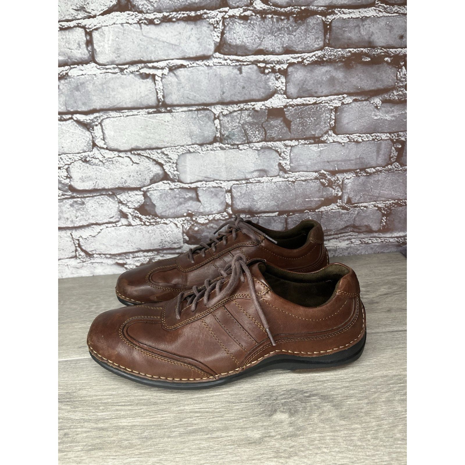 Rockport Rockport K52456 Brown Leather Casual Lace Up Casual Sneakers Size US 9 / EU 42 - 15 Thumbnail
