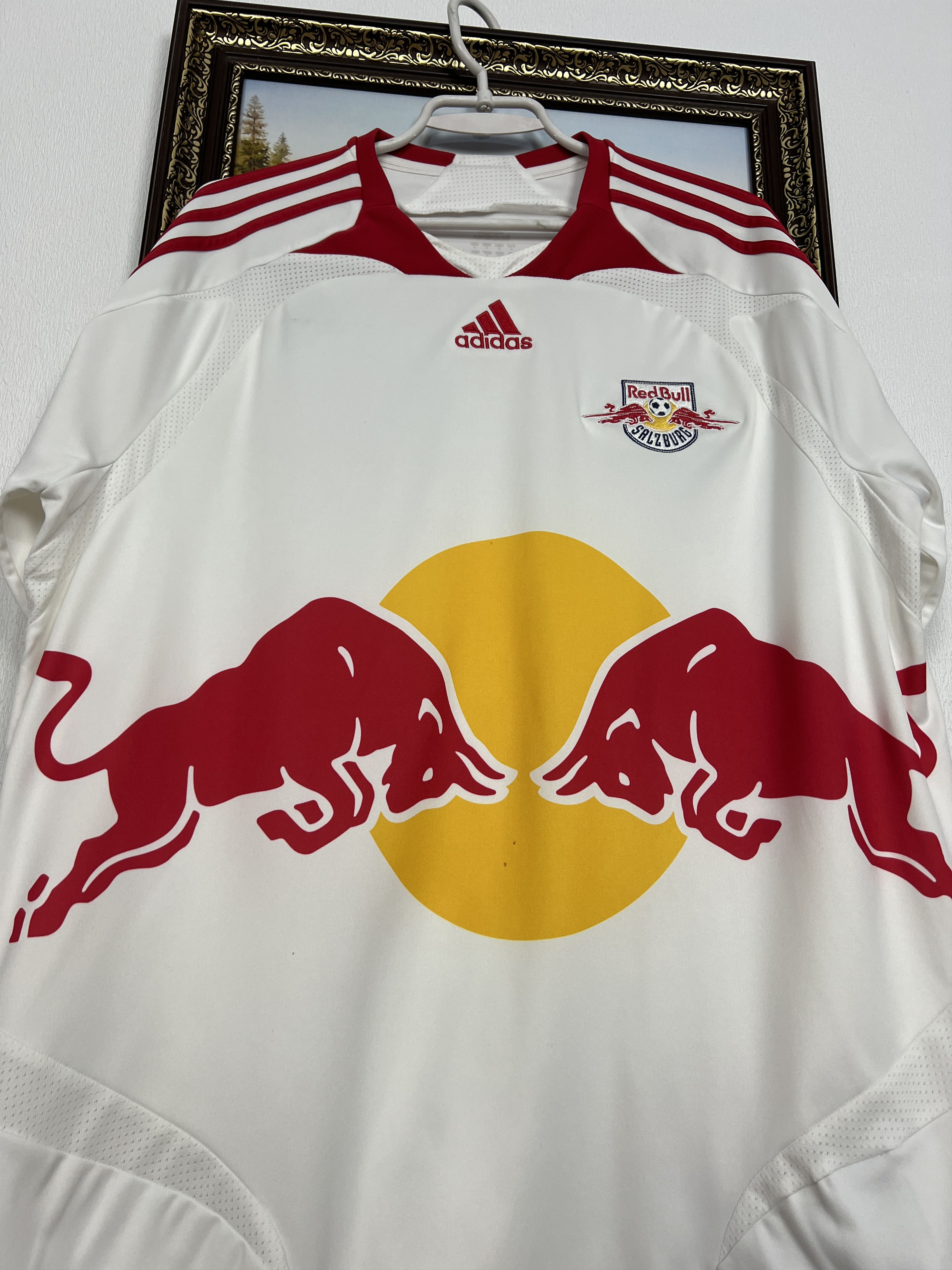 Adidas Red Bull Salzburg football shirt 2007 Soccer Long Sleeve Size US L / EU 52-54 / 3 - 2 Thumbnail