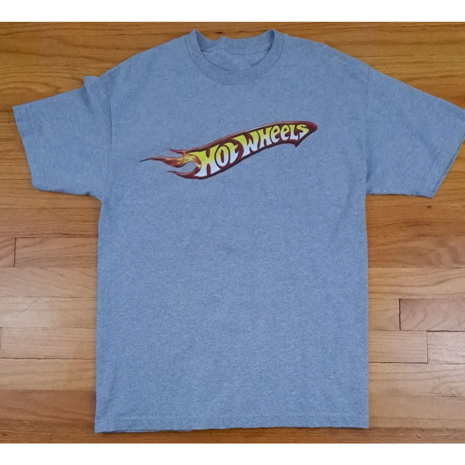 Vintage Hot Wheels in Flames T-Shirt Grey M Unisex Adults Short Sleeve Classic Printed Shirt Mens Womens Medium Gray Classic Theme Size US M / EU 48-50 / 2 - 2 Thumbnail