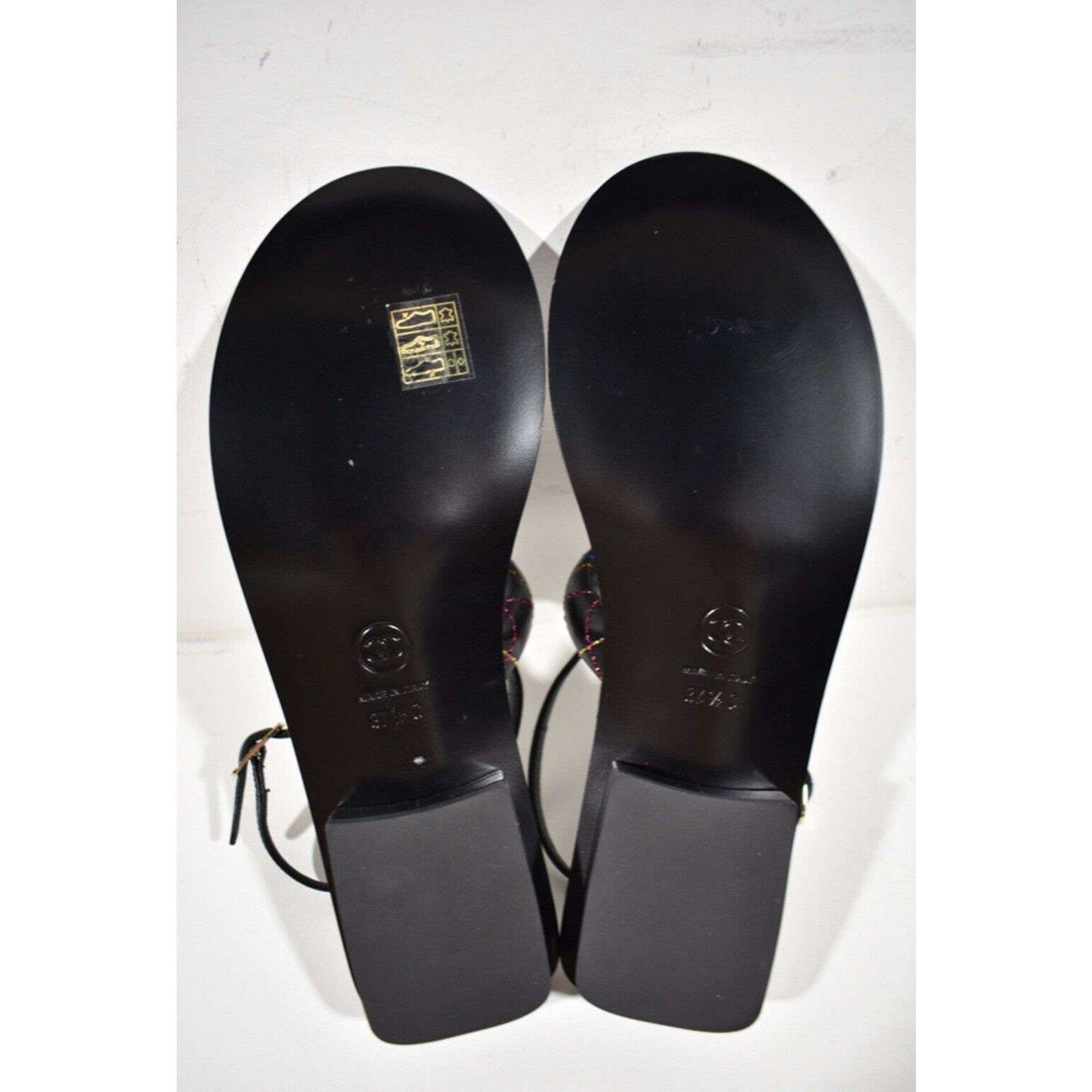 Chanel Chanel 21K Black Multicolor Leather CC Logo Mule Slide Flat Size US 7.5 / IT 37.5 - 11 Thumbnail