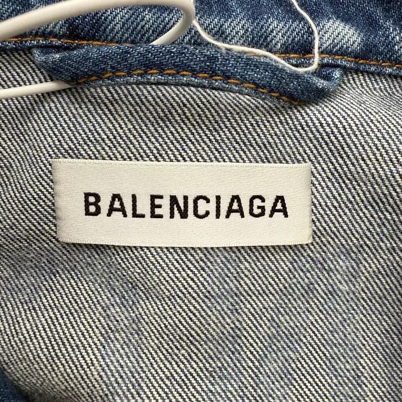 Balenciaga Balenciaga Back Logo Blue Long Sleeve Denim Jacket Size XS / US 0-2 / IT 36-38 - 3 Thumbnail