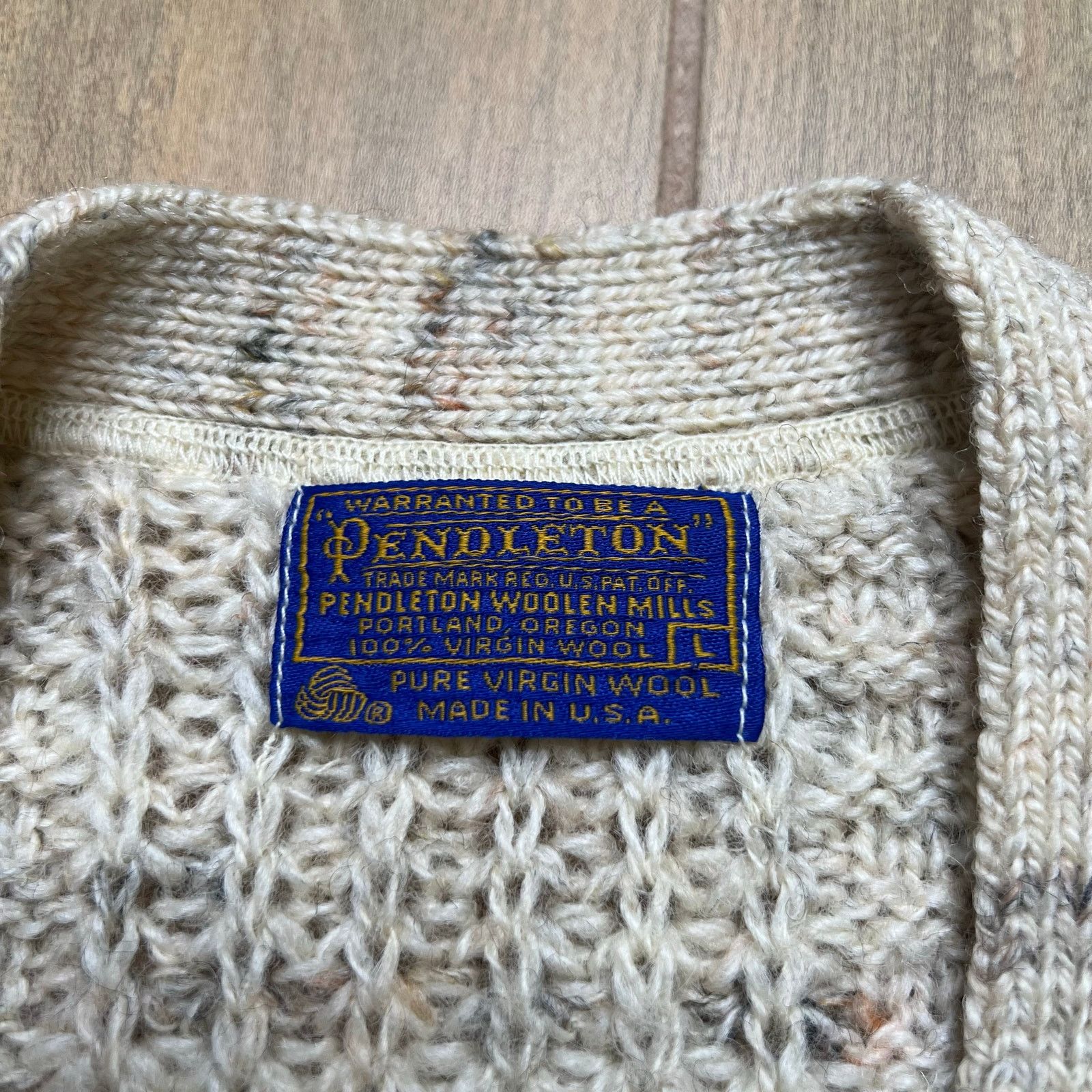 Pendleton Vintage Pendleton Virgin Wool Cardigan Sweater USA Made Sz L Size US L / EU 52-54 / 3 - 2 Thumbnail