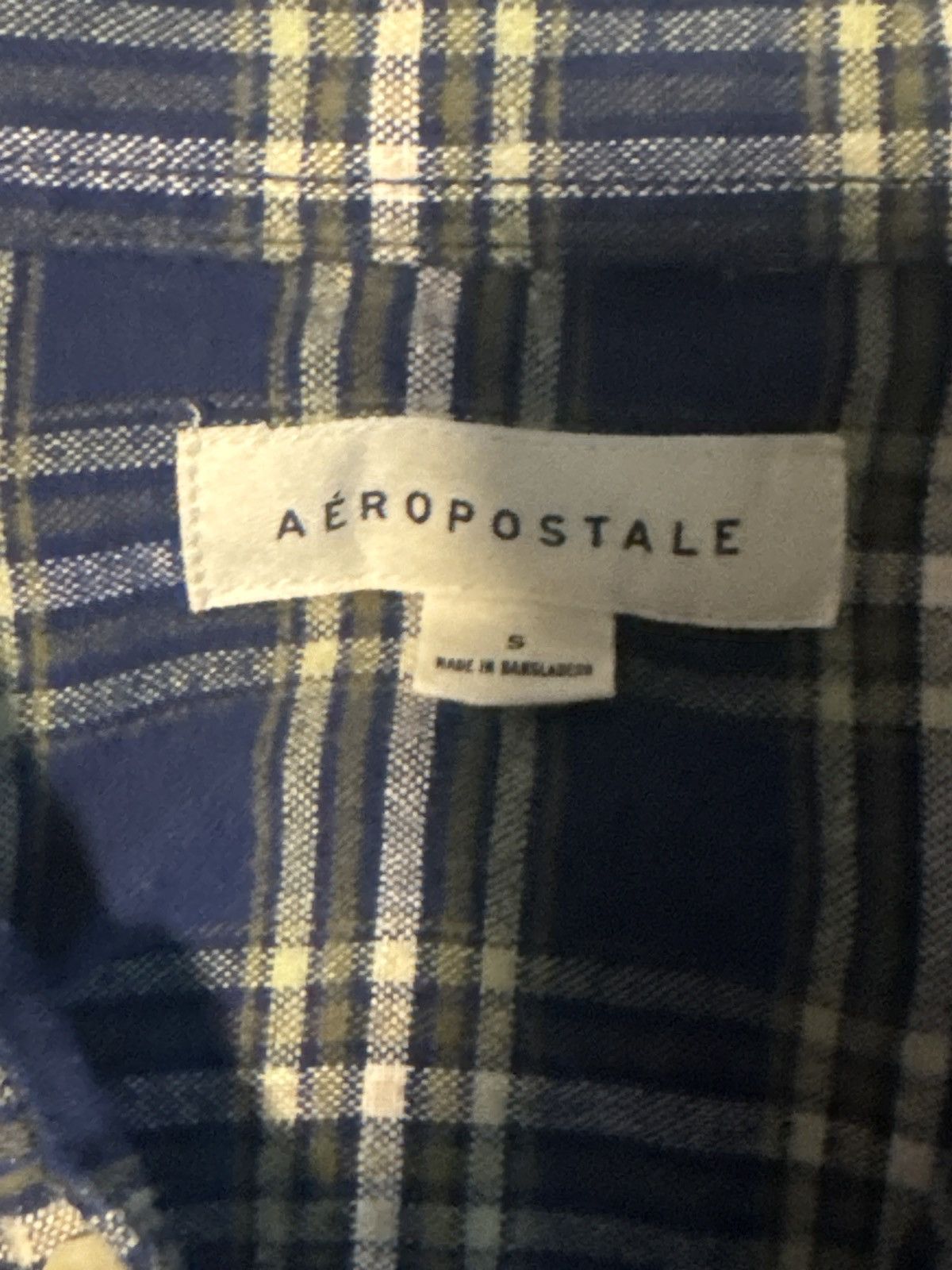 Aeropostale Blue/Green Flannel Size US S / EU 44-46 / 1 - 2 Thumbnail