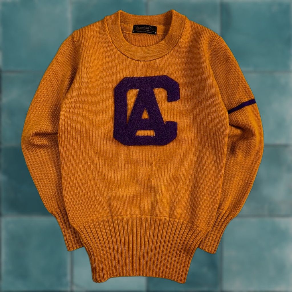 Vintage VINTAGE California VTG 1920s Letterman Sweater Varsity Letter University Wool Antique 20 Size US S / EU 44-46 / 1 - 1 Thumbnail