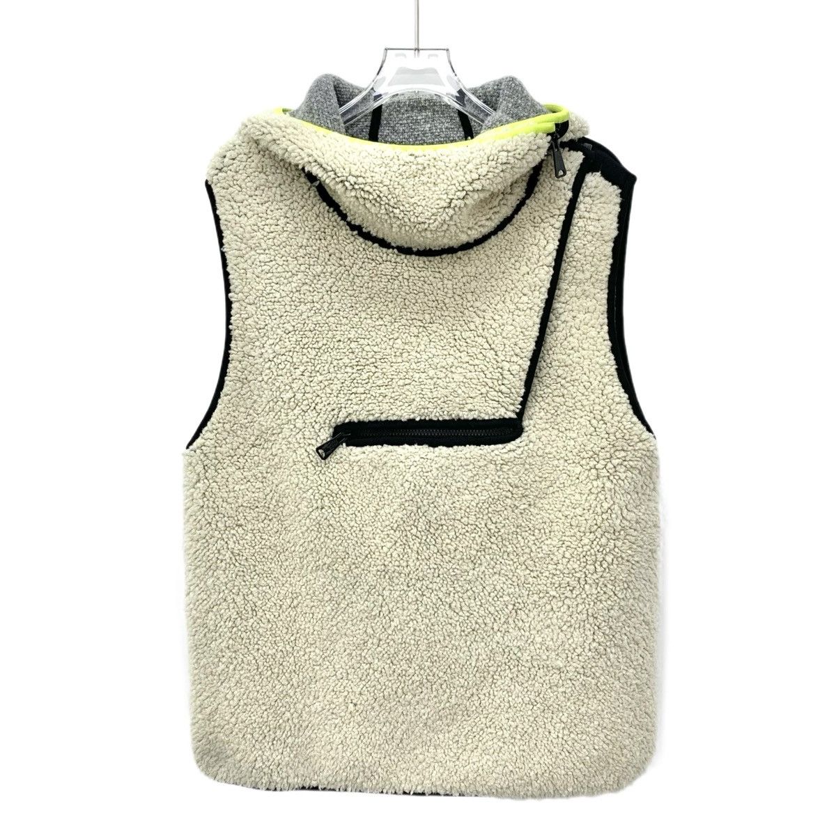 Louis Vuitton Louis Vuitton Beige Hooded Fleece Sleeveless Vest Coat K26WX Size L / US 10 / IT 46 - 1 Thumbnail