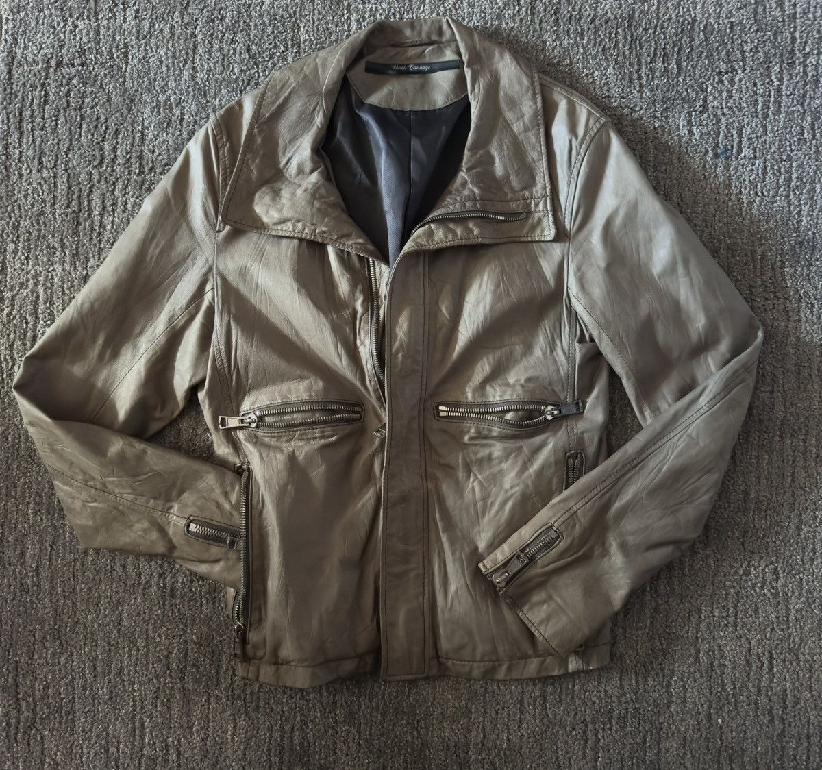 Japanese Brand Lamb Cottage Leather Jacket Size US M / EU 48-50 / 2 - 1 Thumbnail