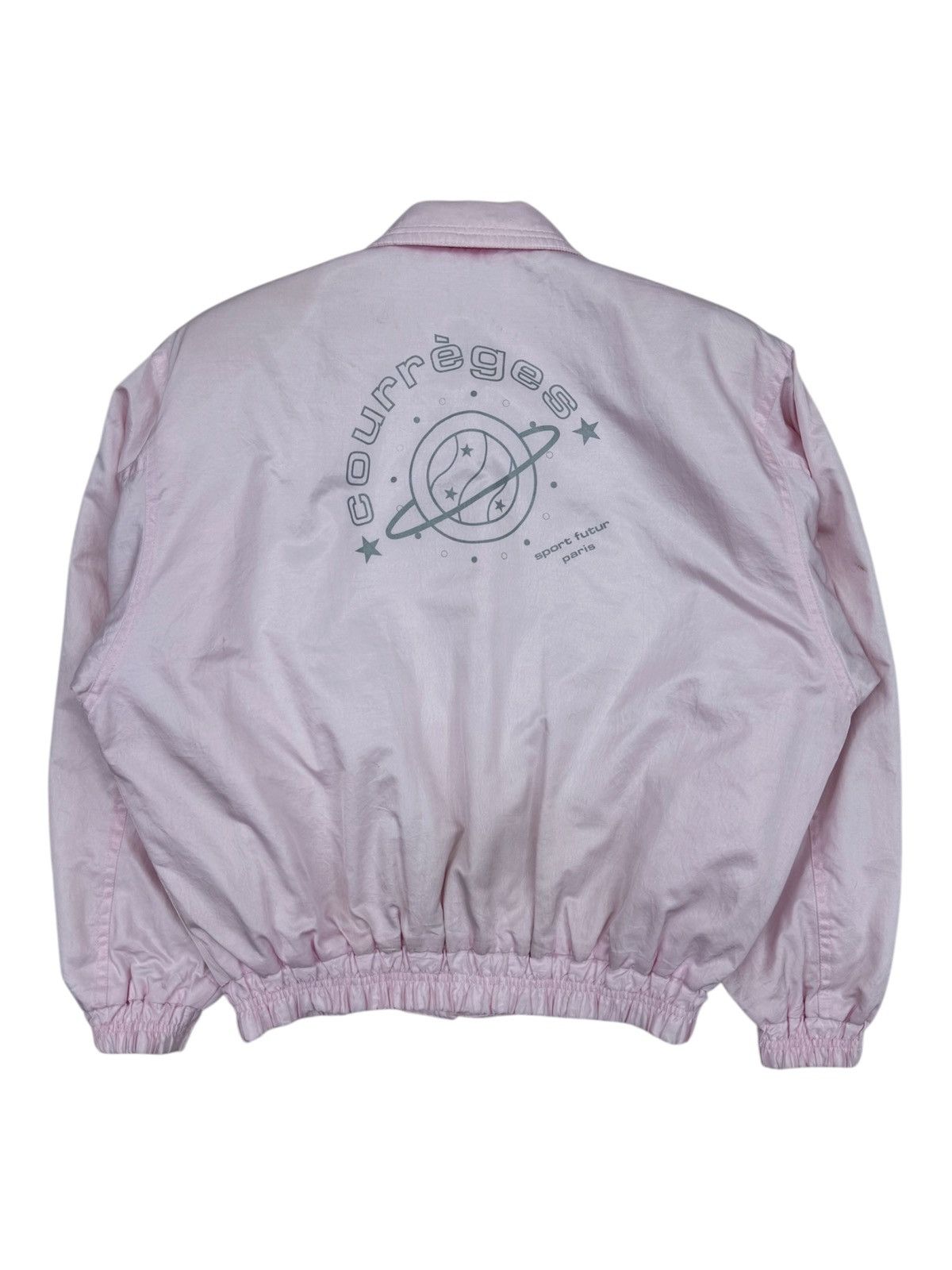 Courreges Vintage 80s COURREGES Sport Futur Biglogo Bomber Jacket Size L / US 10 / IT 46 - 1 Thumbnail