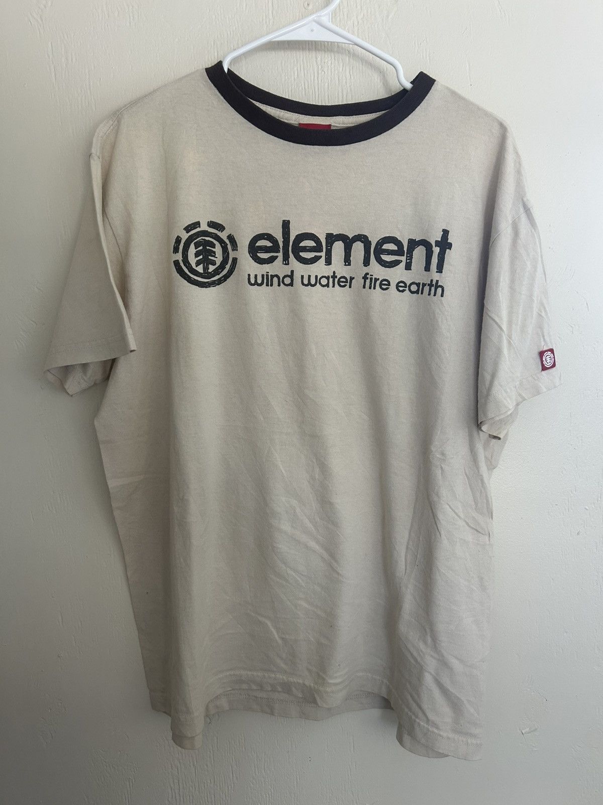 Element Y2K Element Skateboards Beige Logo Tee w/ Back Shoulder Hit Size US L / EU 52-54 / 3 - 1 Thumbnail