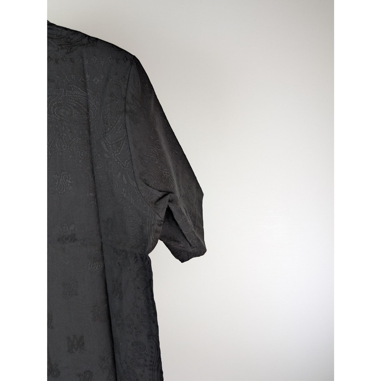Amiri o1rshd1 MA Bandana Linen Camp Shirt in Black Size US M / EU 48-50 / 2 - 14 Thumbnail