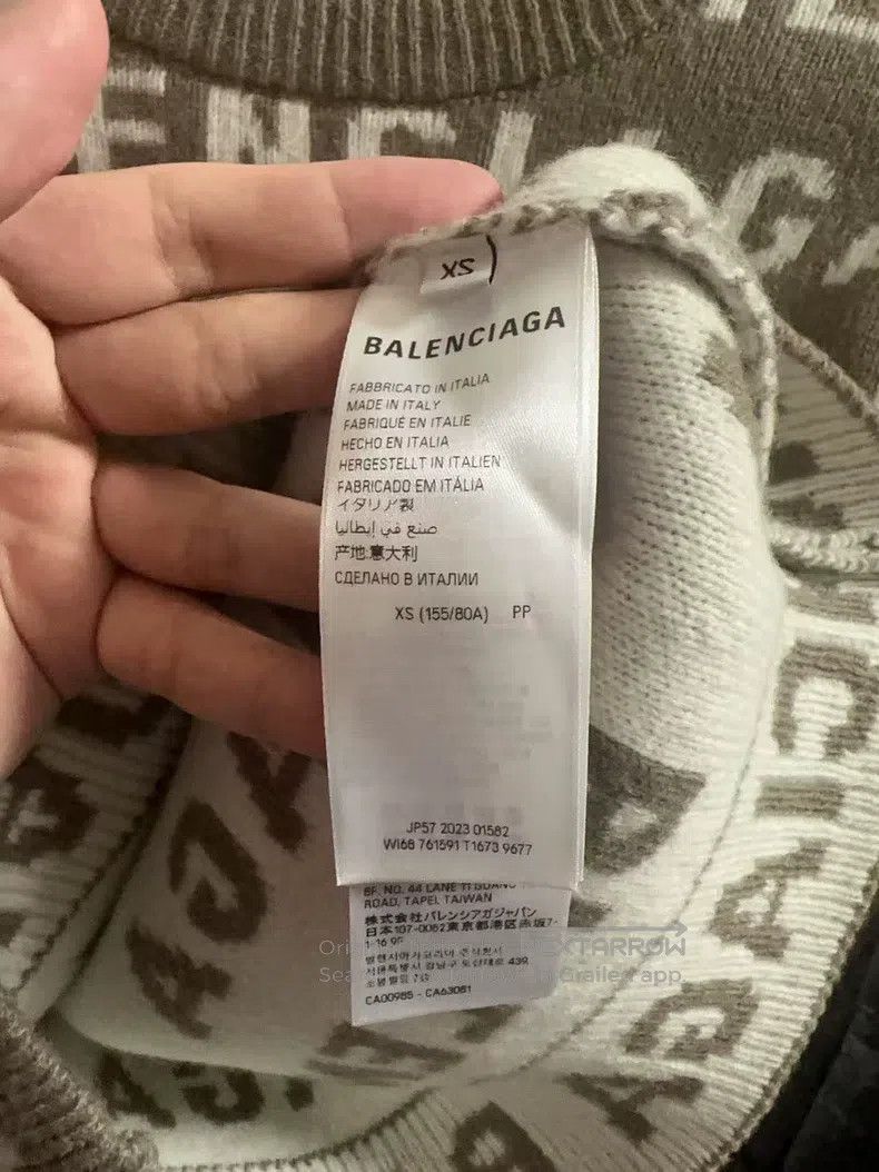 Balenciaga Balenciaga Color Block Letter Logo Round Neck Long Sleeve Size XS / US 0-2 / IT 36-38 - 4 Thumbnail