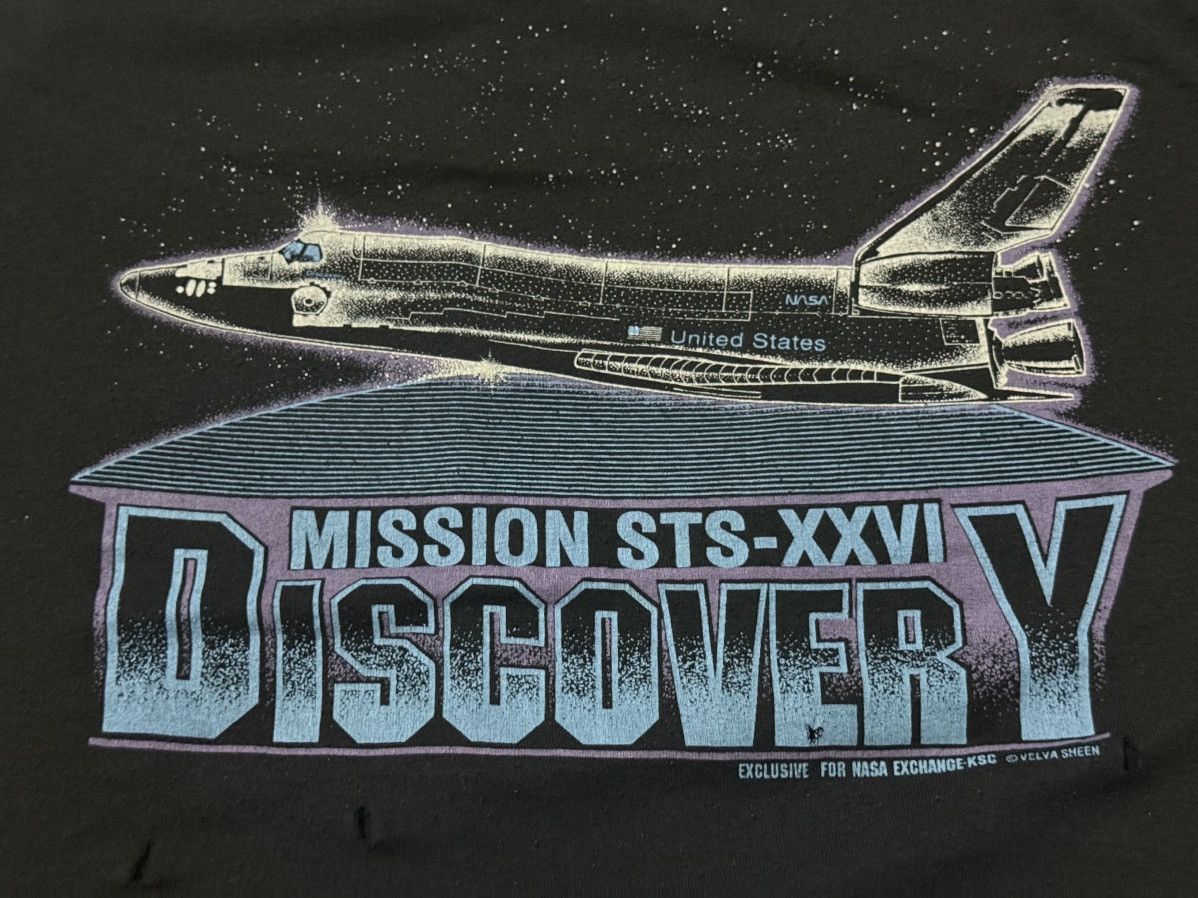 Vintage Distressed Vintage 80s NASA Mission STS-XXVI T Shirt Size US L / EU 52-54 / 3 - 10 Thumbnail