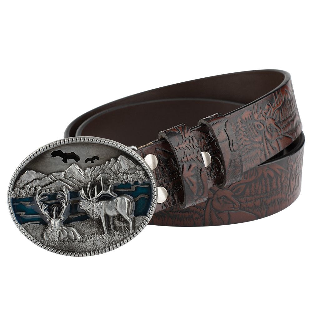 Designer Modern Vintage Belt Riveted Belts Menswear Accessories Size ONE SIZE - 5 Thumbnail