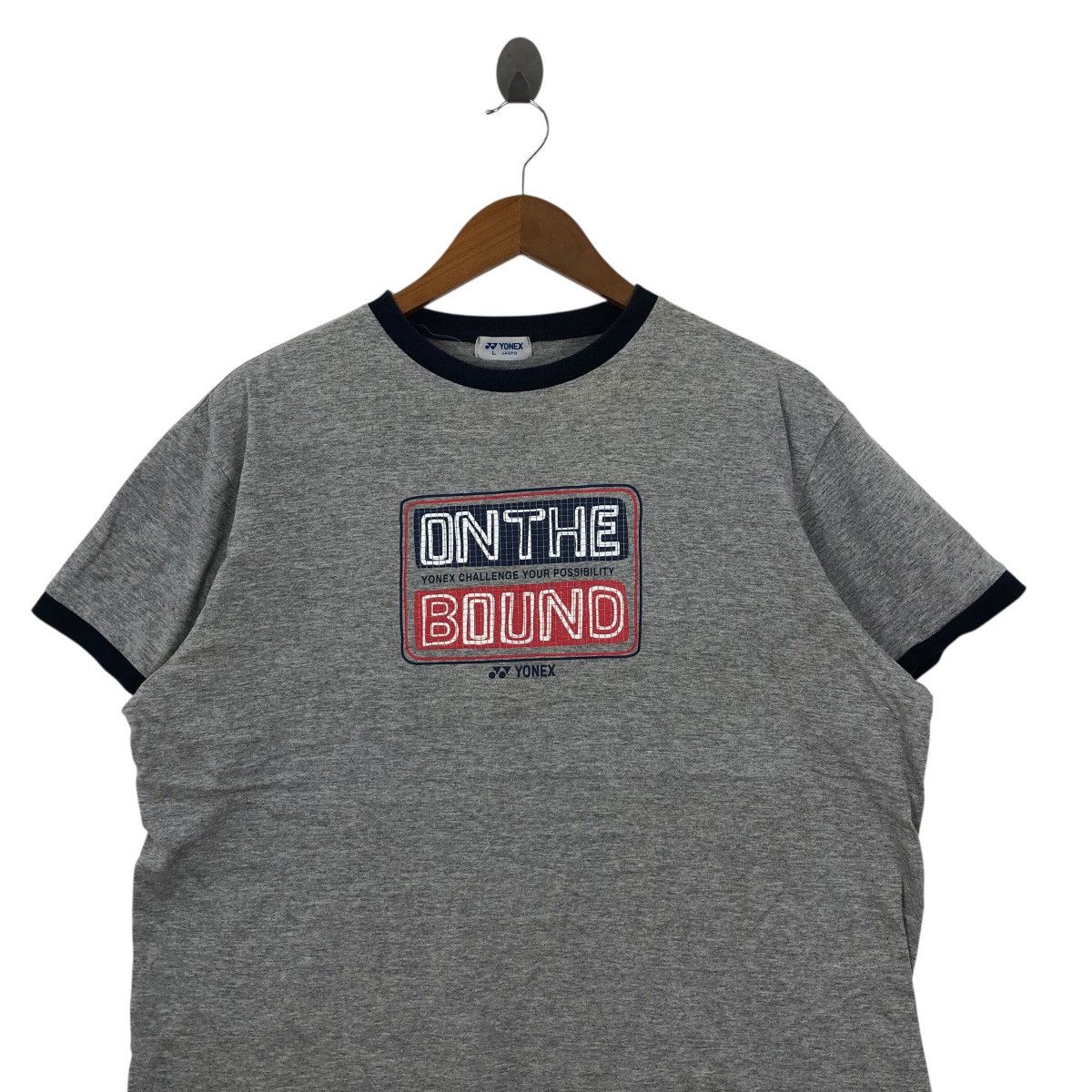 Vintage Vintage 90s YONEX On The Bound T-Shirt Ringer Vintage Size US L / EU 52-54 / 3 - 2 Thumbnail