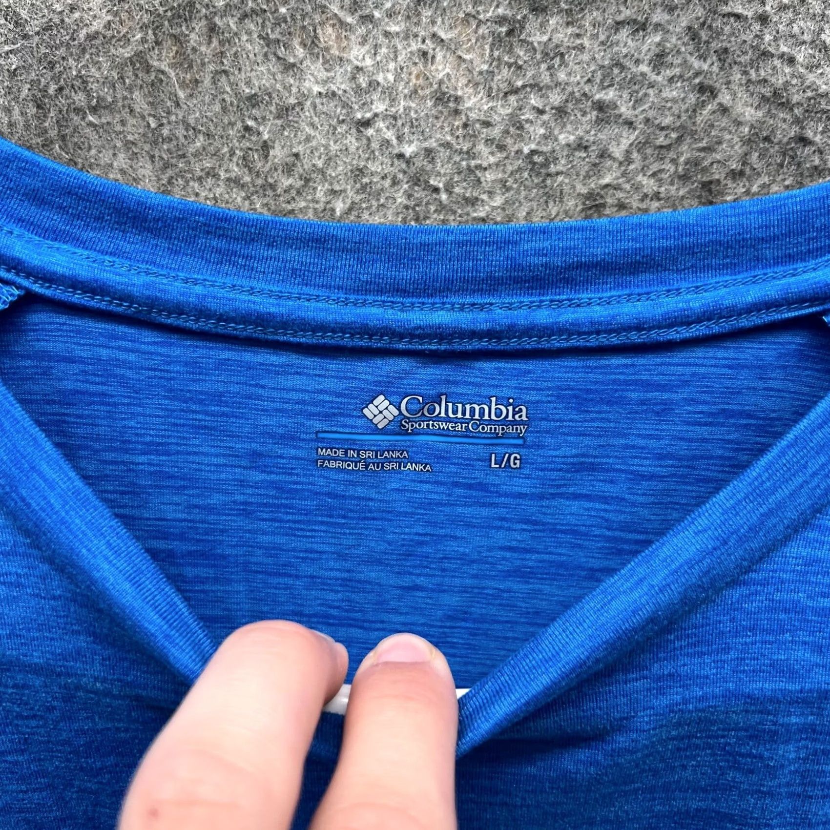 Spell Columbia Shirt Men Large Blue Crewneck Short Sleeve Omni Wick Logo PFG Omni-Shade All Seasons T-Shirt Size US L / EU 52-54 / 3 - 6 Thumbnail