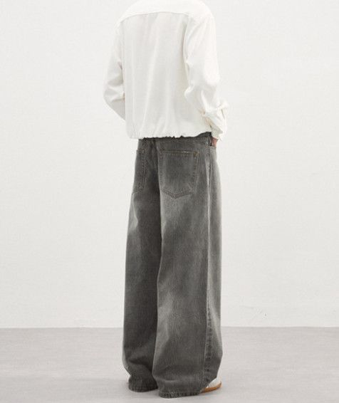 Vintage American street men's baggy casual washed wide-leg jeans Size US 32 / EU 48 - 3 Thumbnail