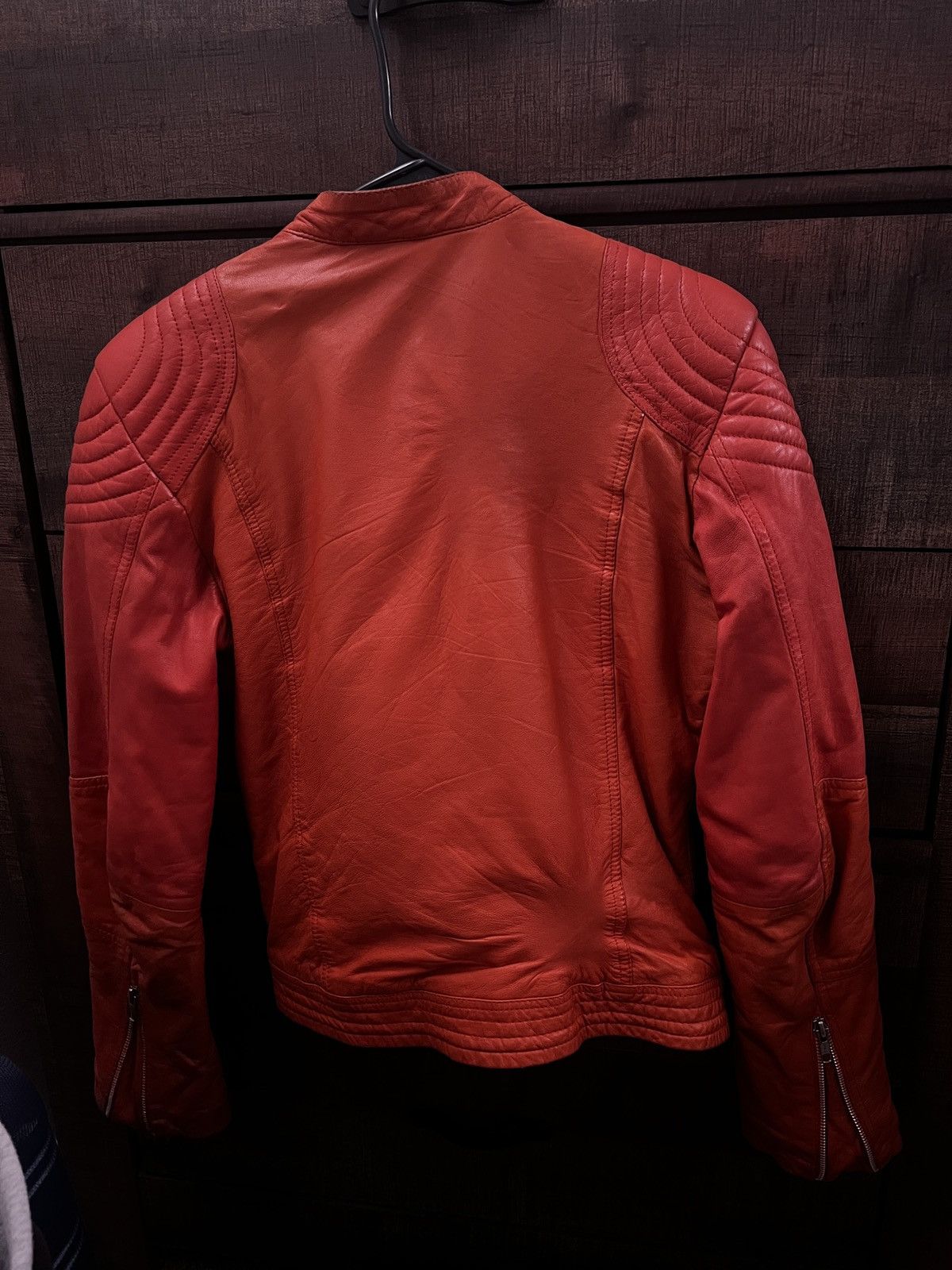 Other Orange leather biker jacket Size US S / EU 44-46 / 1 - 2 Thumbnail