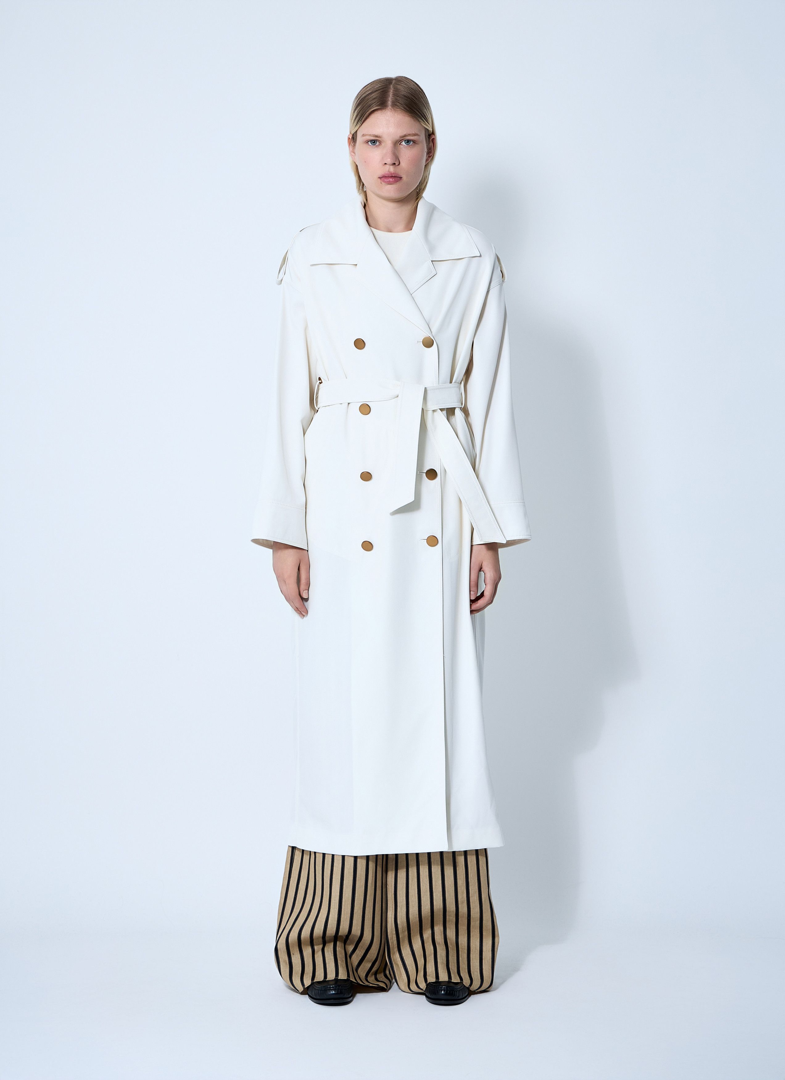 Max Mara Water-Repellent Garbardine Trench Coach Size M / US 6-8 / IT 42-44 - 1 Thumbnail