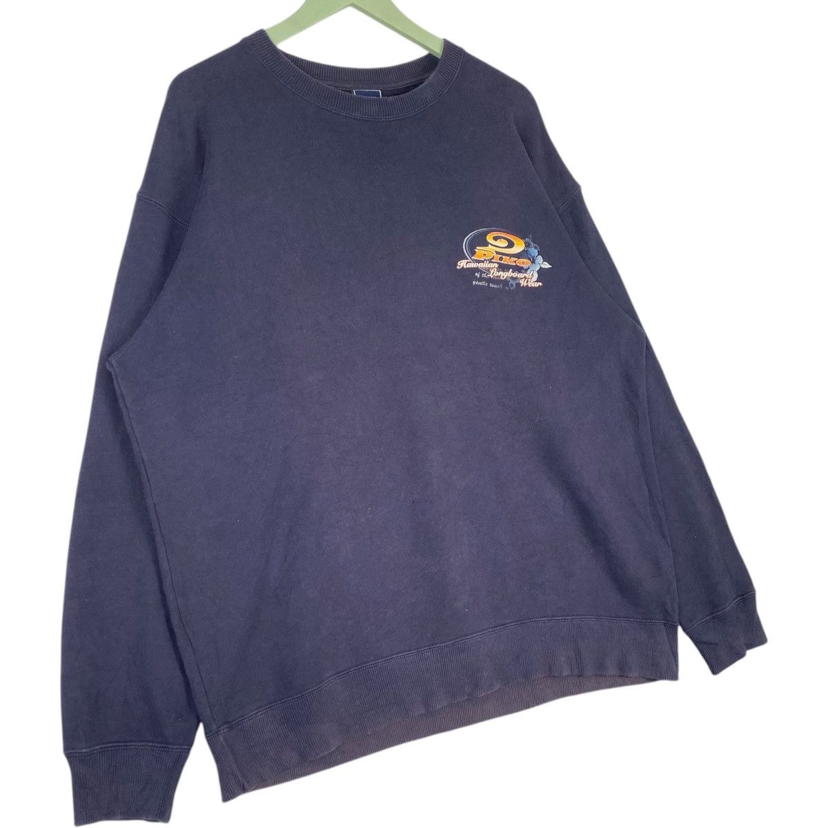 Designer × Vintage Vintage Piko Hawaiian Crewneck Sweatshirt Navy Blue Size L Size US L / EU 52-54 / 3 - 3 Thumbnail