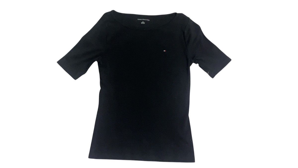Tommy Hilfiger Tommy Hilfiger Black Fitted Tee – Size Small Size S / US 4 / IT 40 - 1 Thumbnail