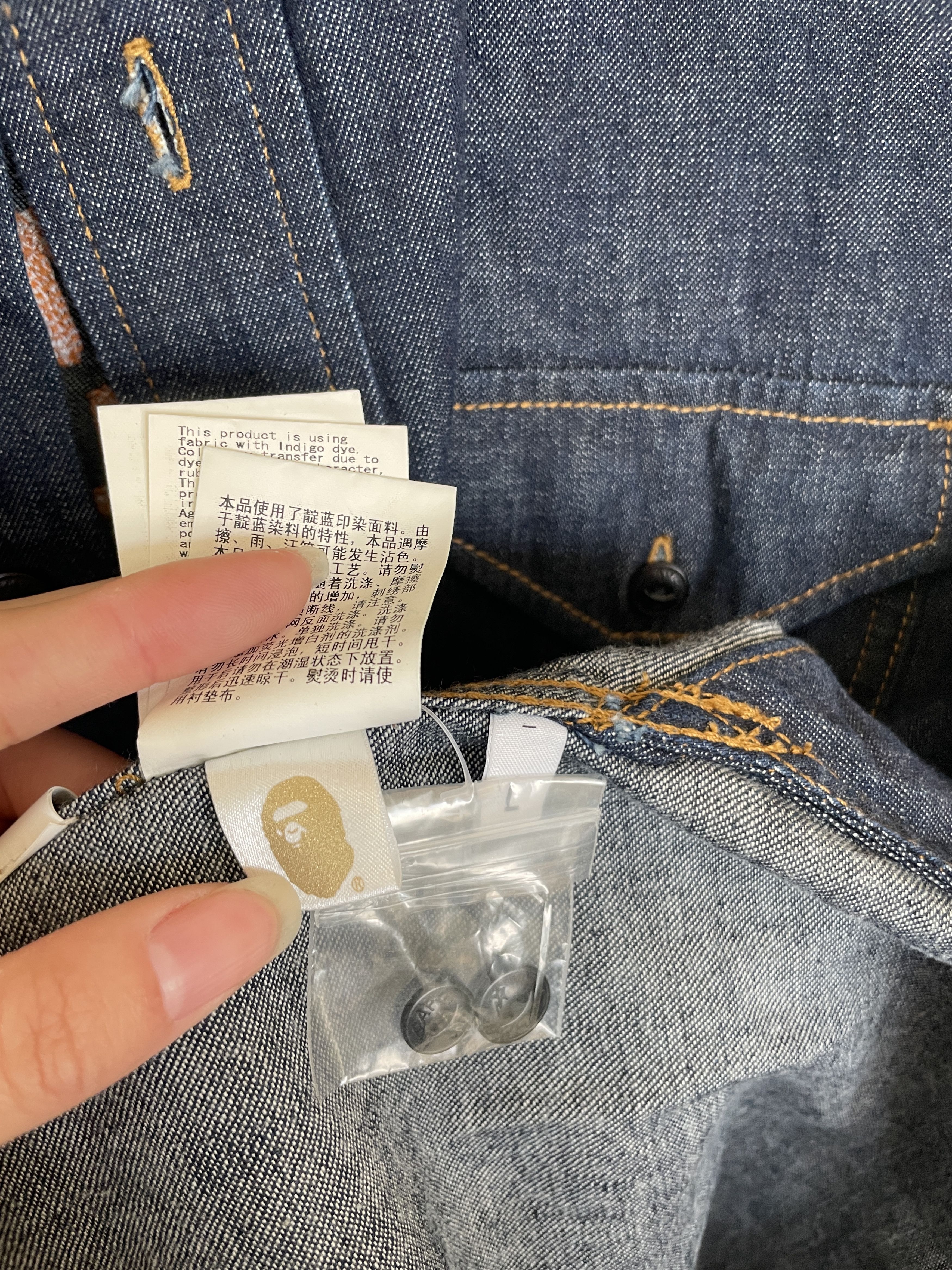 Bape BAPE Champion Denim Shirt Indigo Size US L / EU 52-54 / 3 - 5 Thumbnail