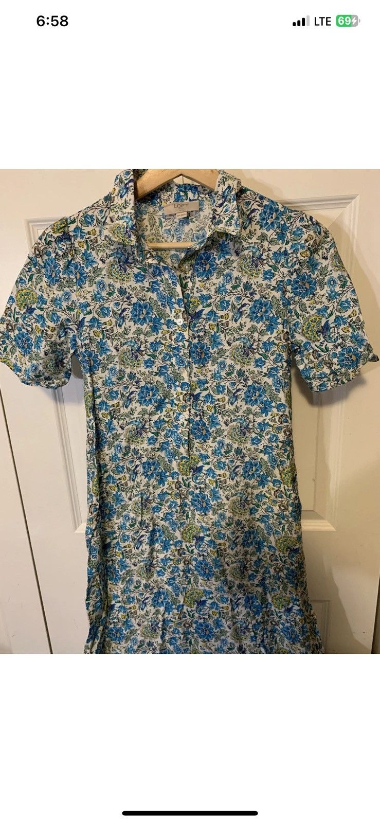 Loft Loft womens sz XSP maxi dress petite blue green Size XS / US 0-2 / IT 36-38 - 7 Thumbnail