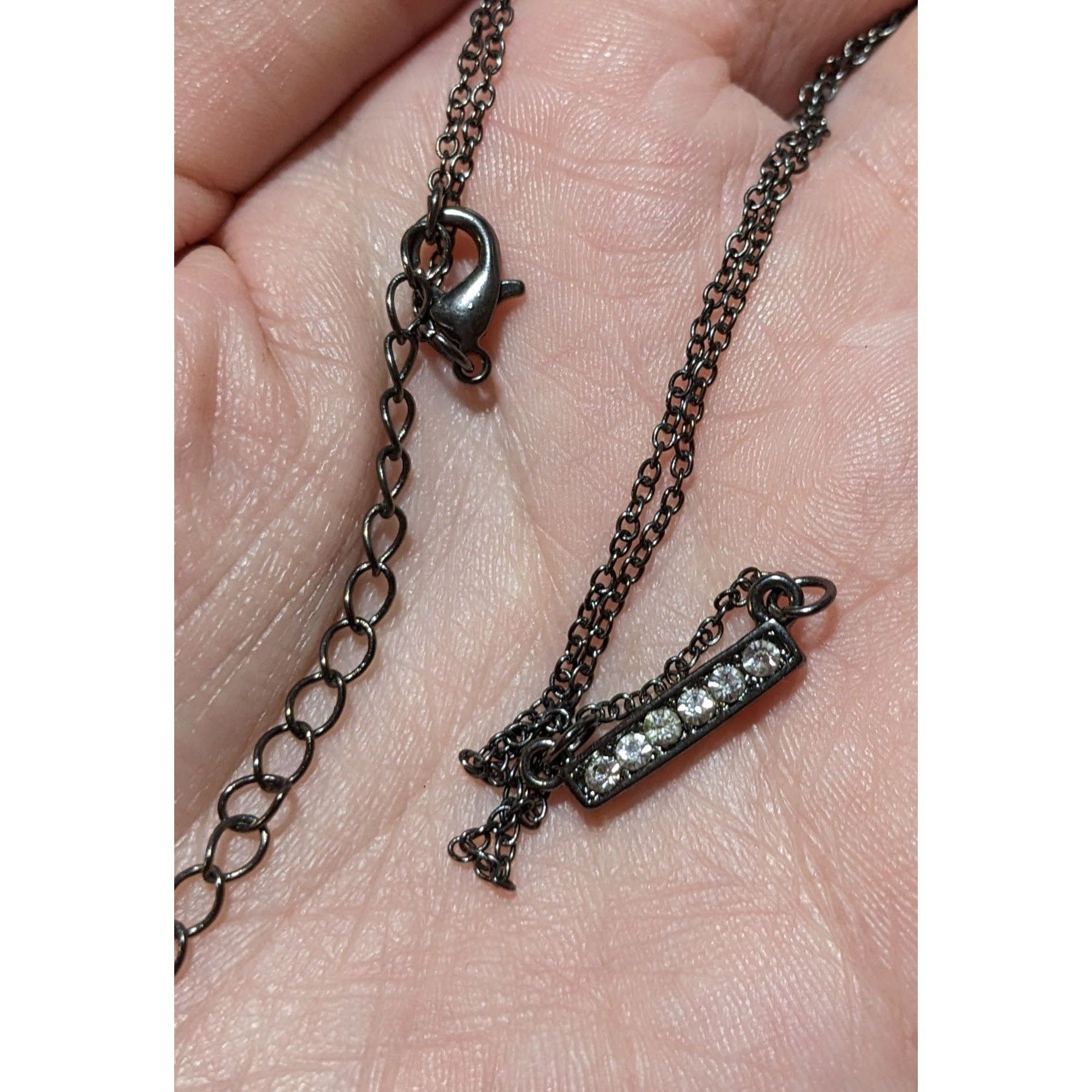 Other Minimalist Rhinestone Bar Pendant Necklace Size ONE SIZE - 7 Thumbnail