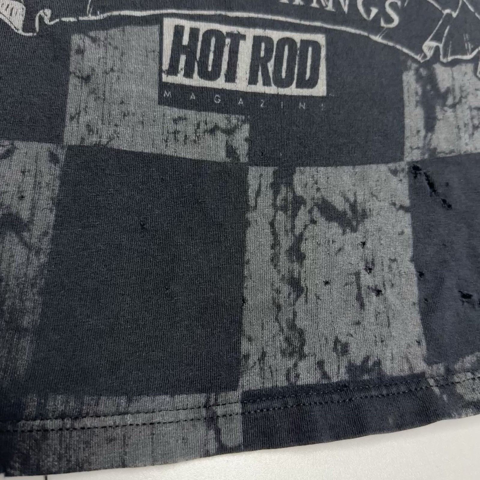 Other Hot Rod Clothing T Shirt Mens Medium Faded Black All Over Pr Size US M / EU 48-50 / 2 - 6 Thumbnail