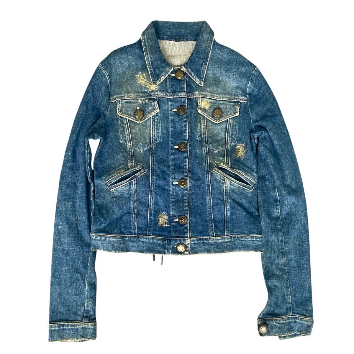 Vintage Very Rare Roberto Cavalli Distressed Denim Jackets