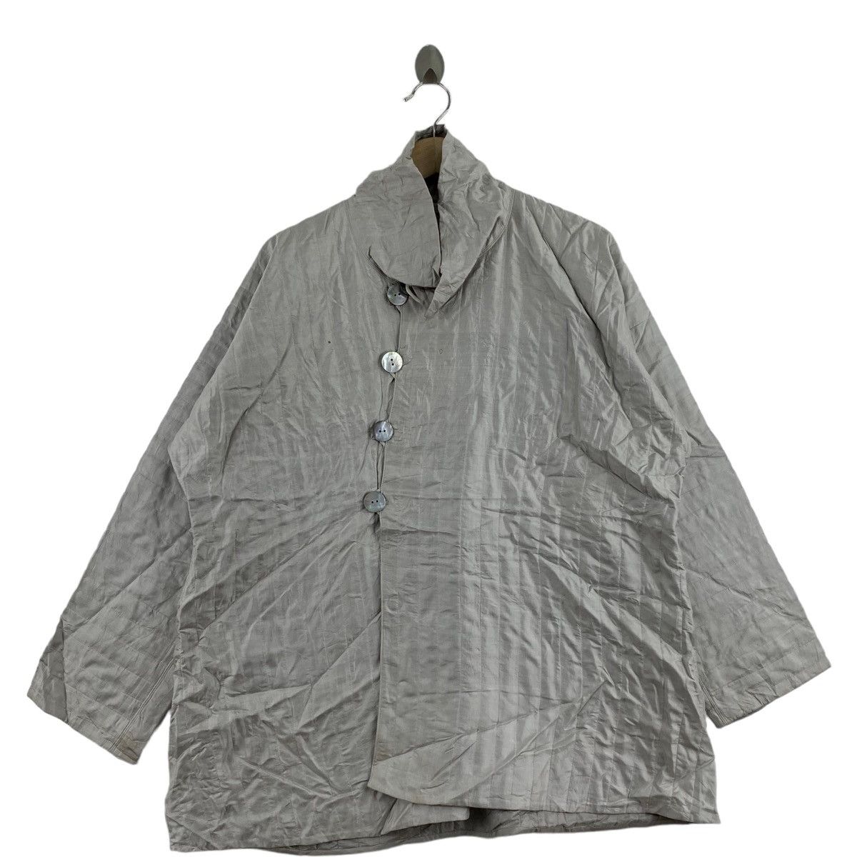Japanese Brand JURGEN LEHL Japanese Brand Silver Quilted Coat Jacket Size US M / EU 48-50 / 2 - 1 Thumbnail